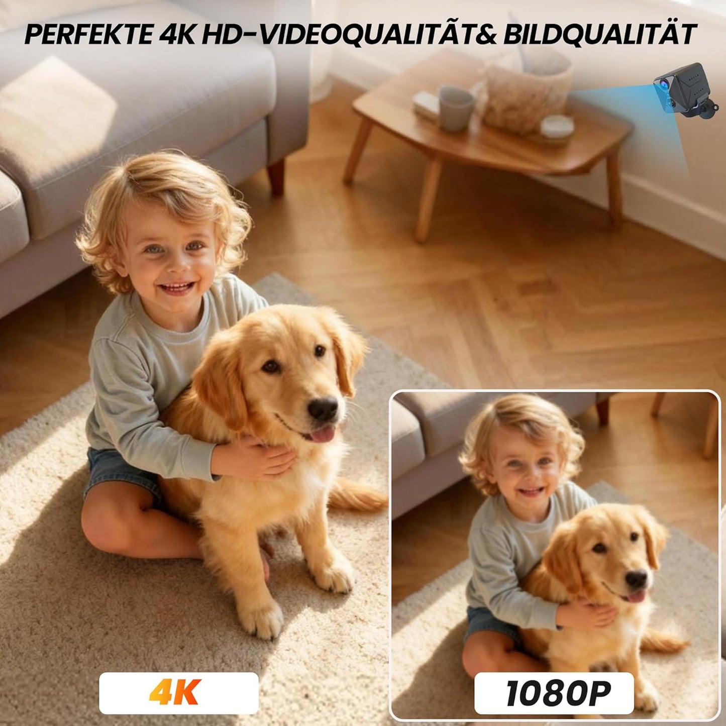 4K Mini Überwachungskamera E7 mit Bewegungsmelder