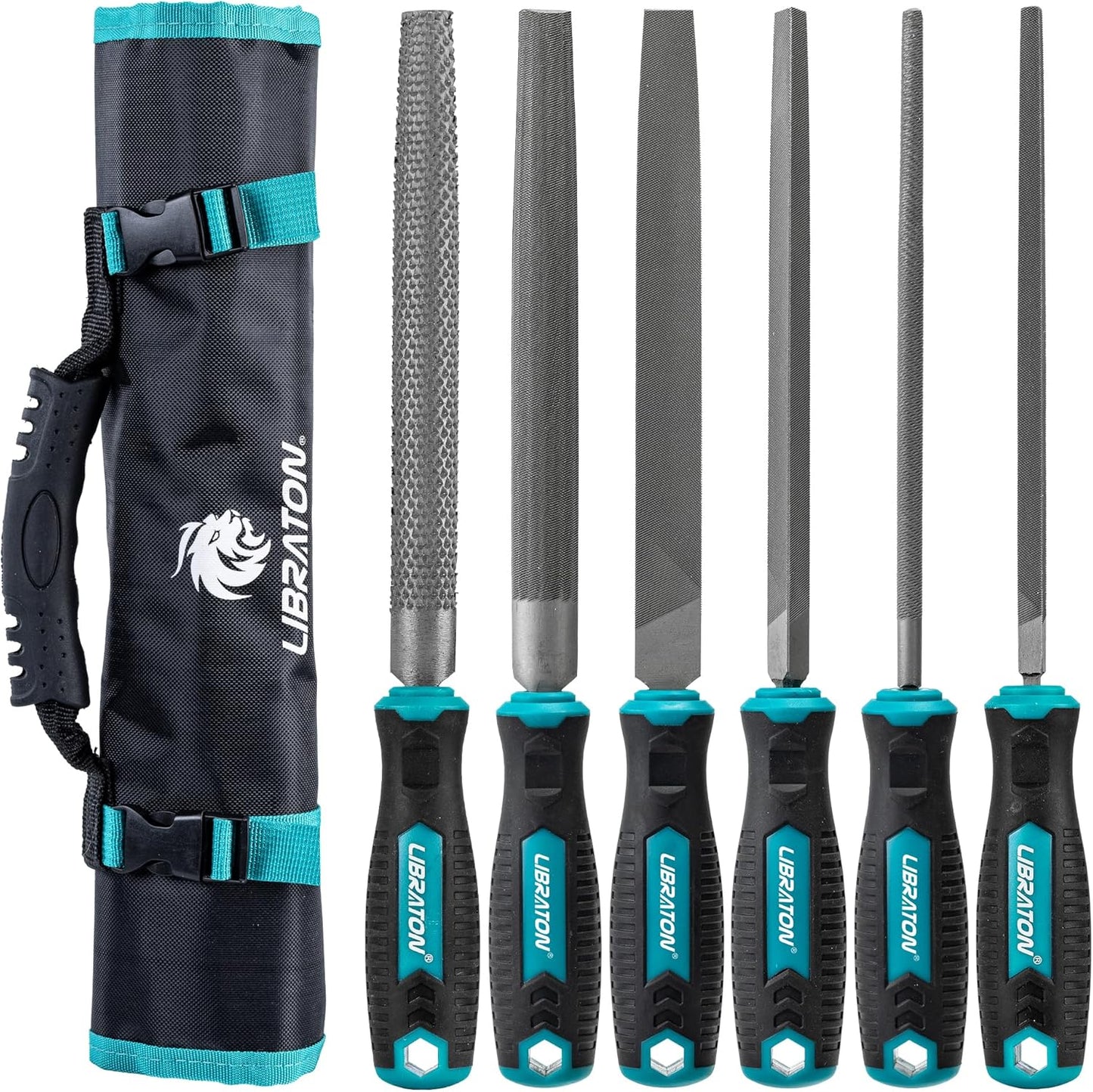 6-teiliger Feilensatz mit Rolltasche