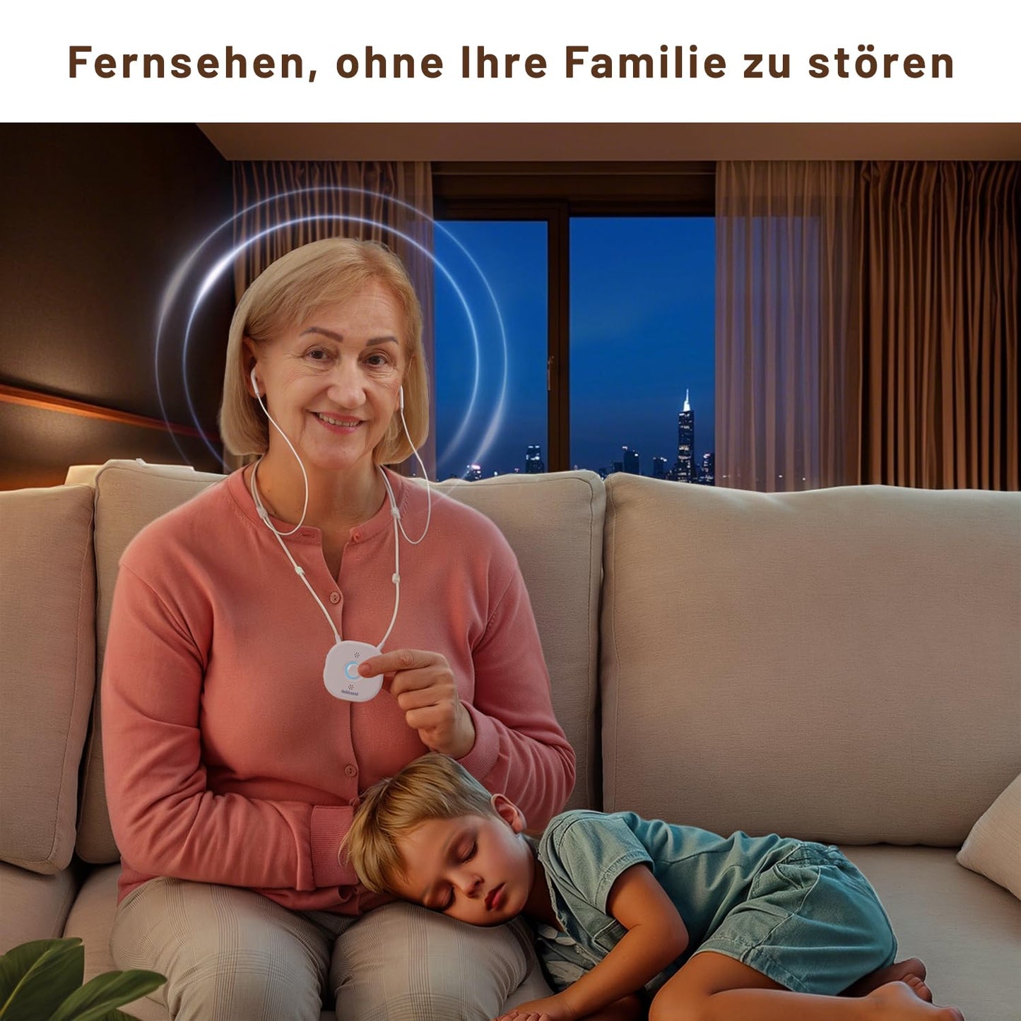 Funkkopfhörer für TV, Milchweiss