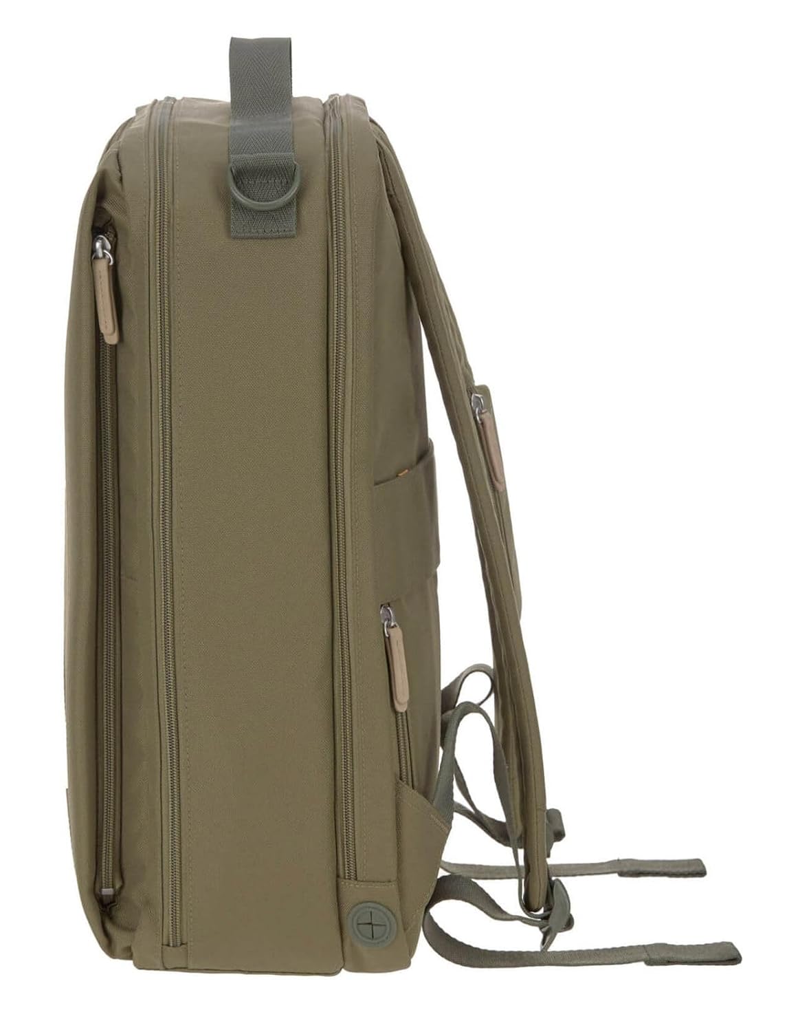 Wickelrucksack mit Wickelunterlage und Kinderwagenbefestigung, Olive