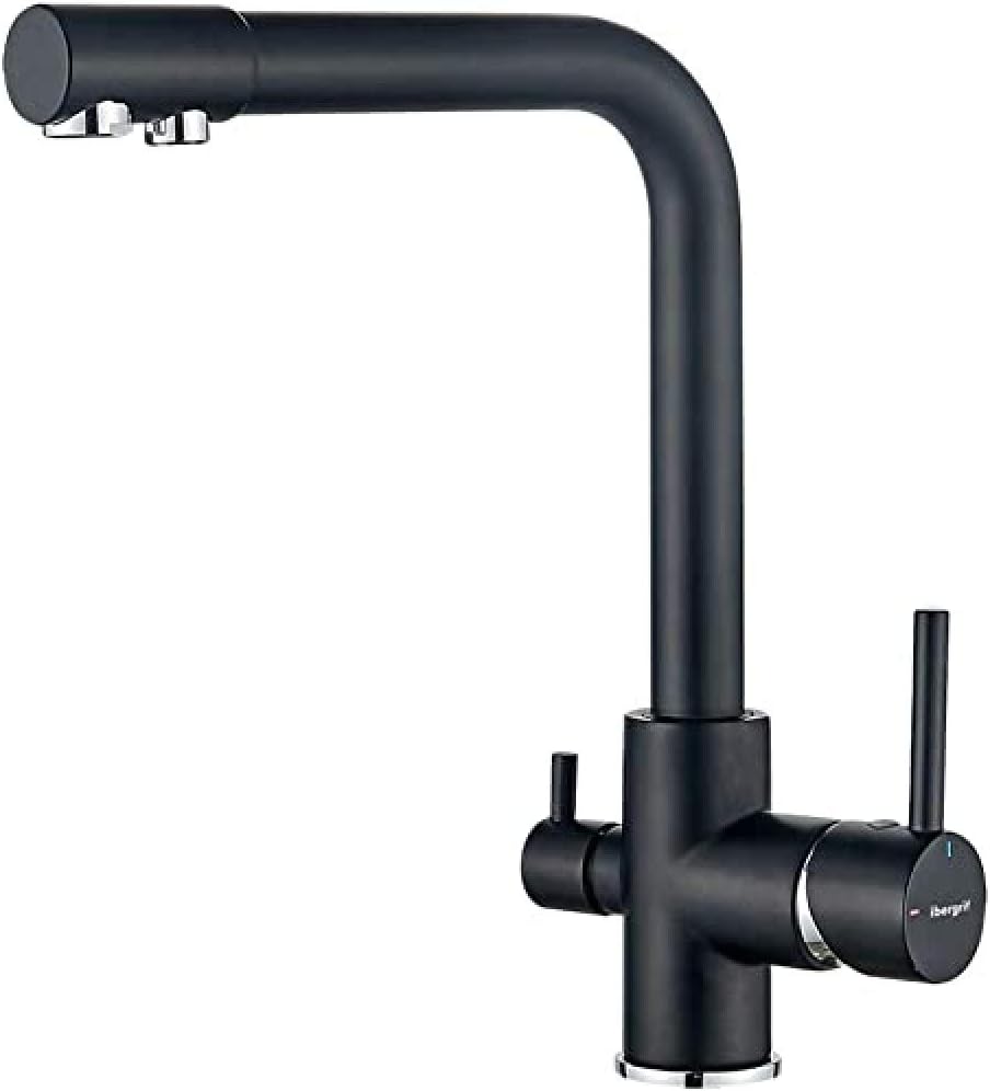 Trinkwasserhahn mit 360°Drehbarkeit, Schwarz