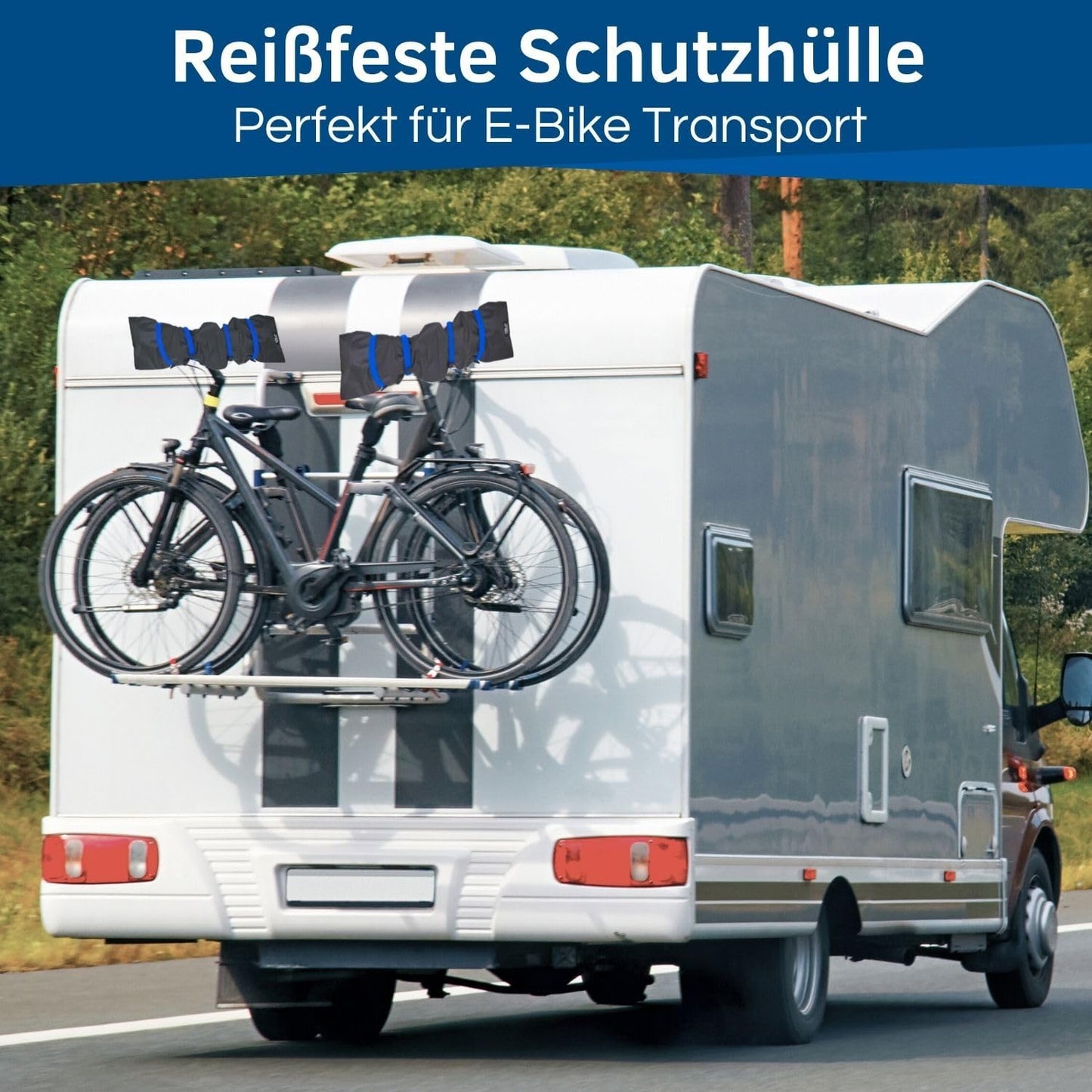 Lenkerschutzhülle wasserdicht für E-Bike-Lenker, Blau