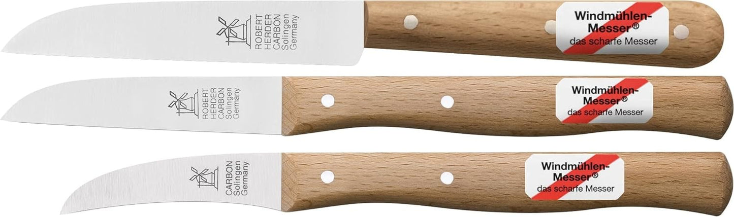 3er Set Gemüsemesser