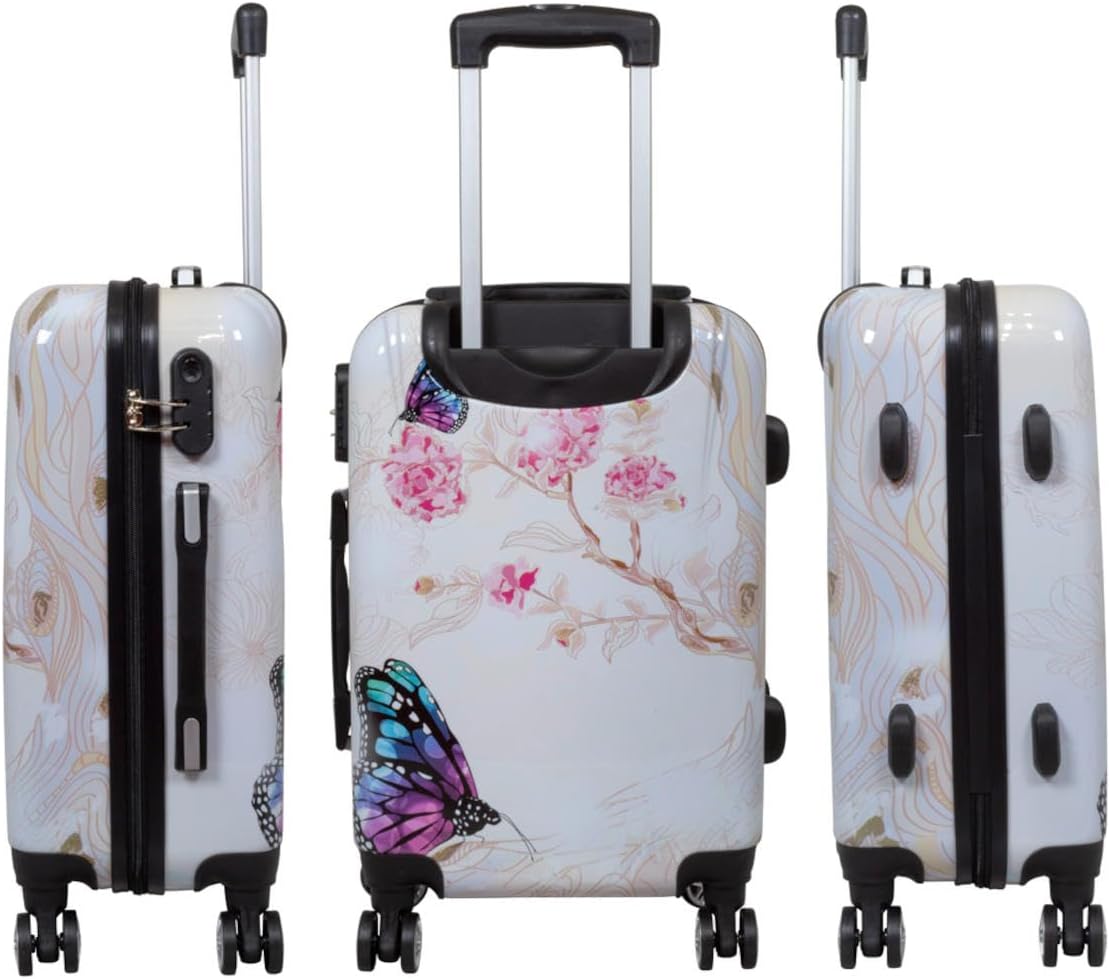 Hartschalen Kofferset mit Motivprint (3-teilig), Asia Butterfly