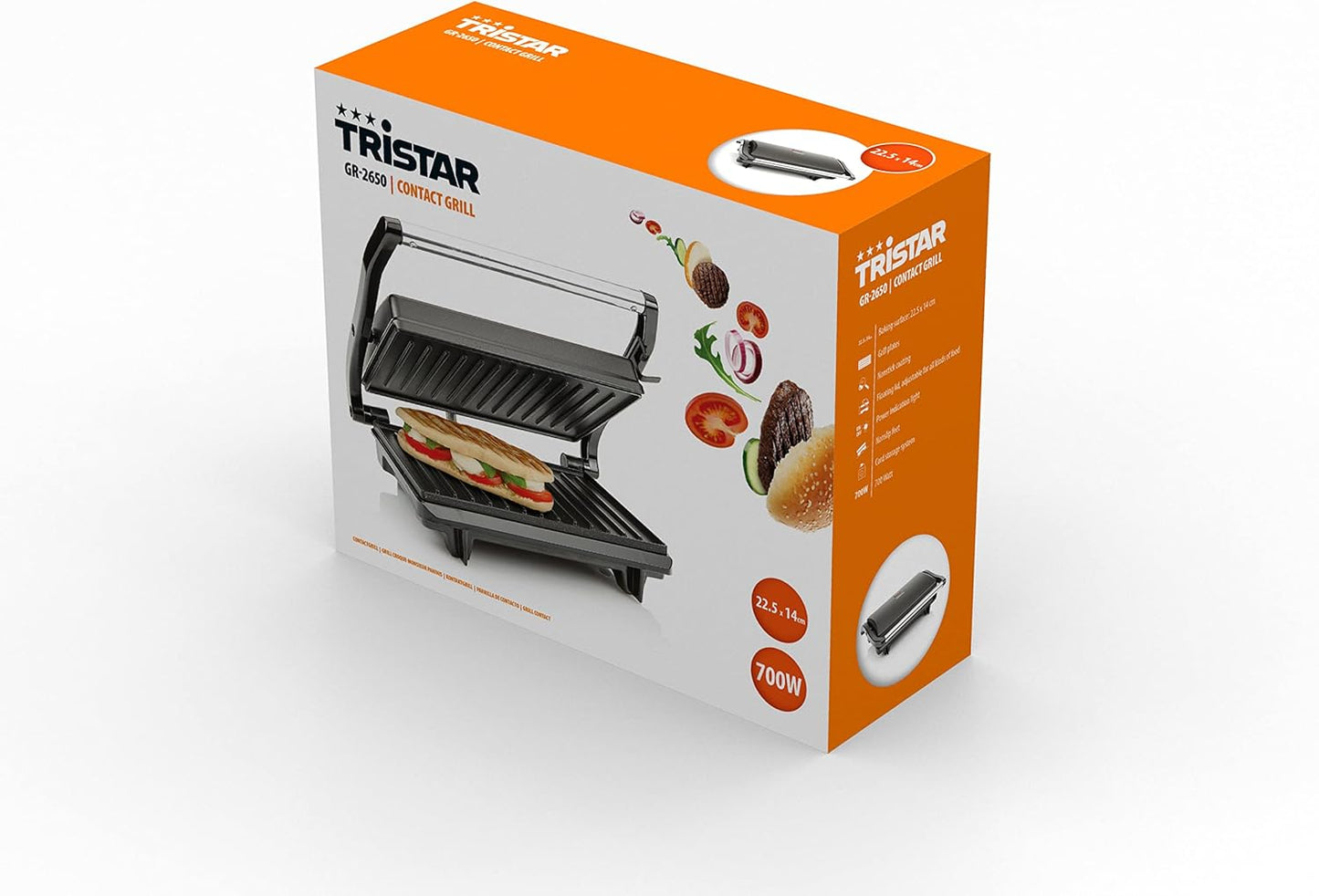 Kontaktgrill, 700 Watt