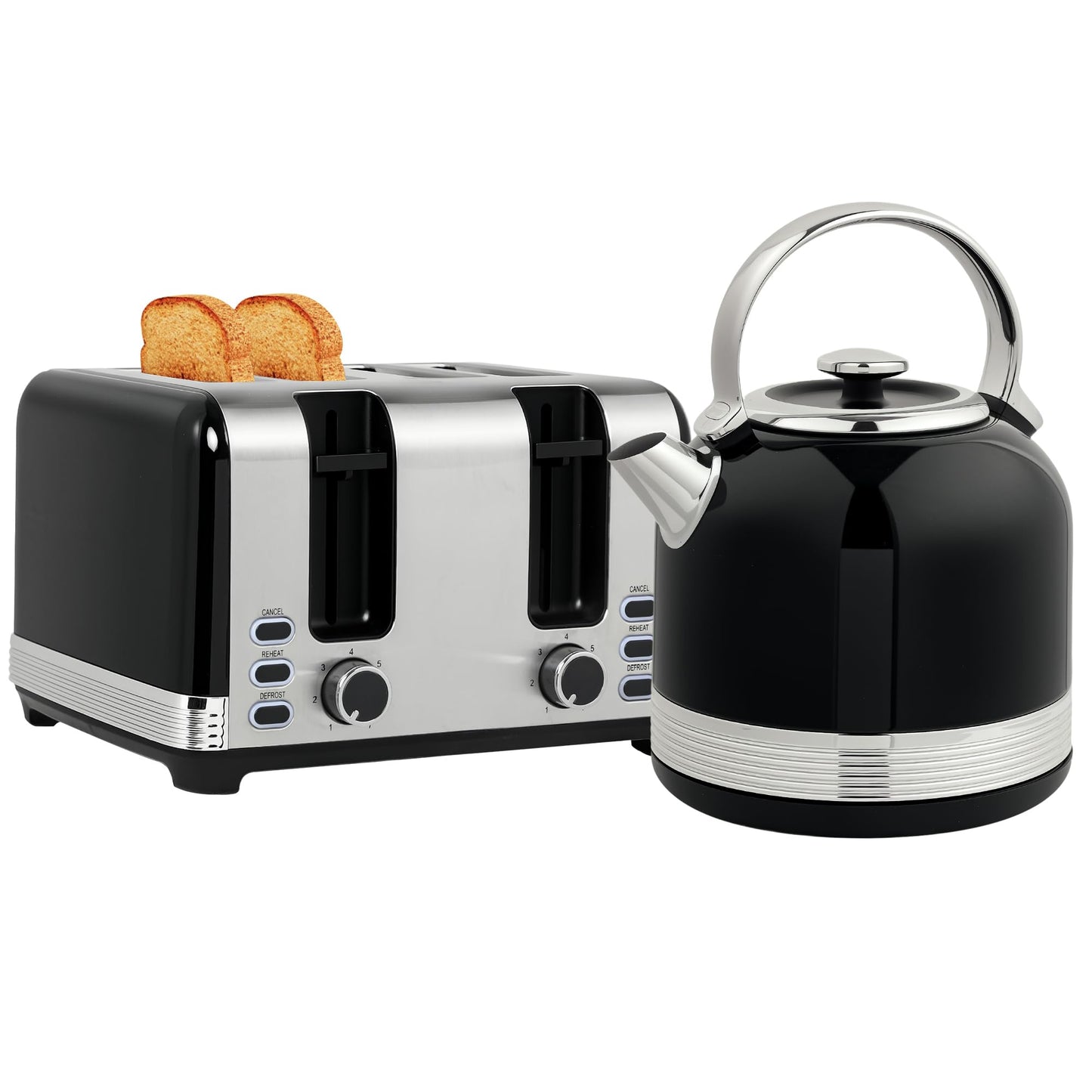 Wasserkocher und Toaster Frühstücksset
