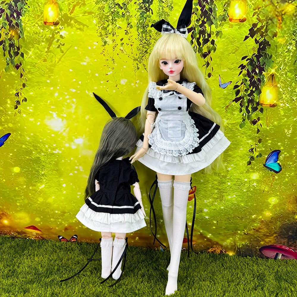 Puppen-Kleidung Dienstmädchen, 1/4BJD