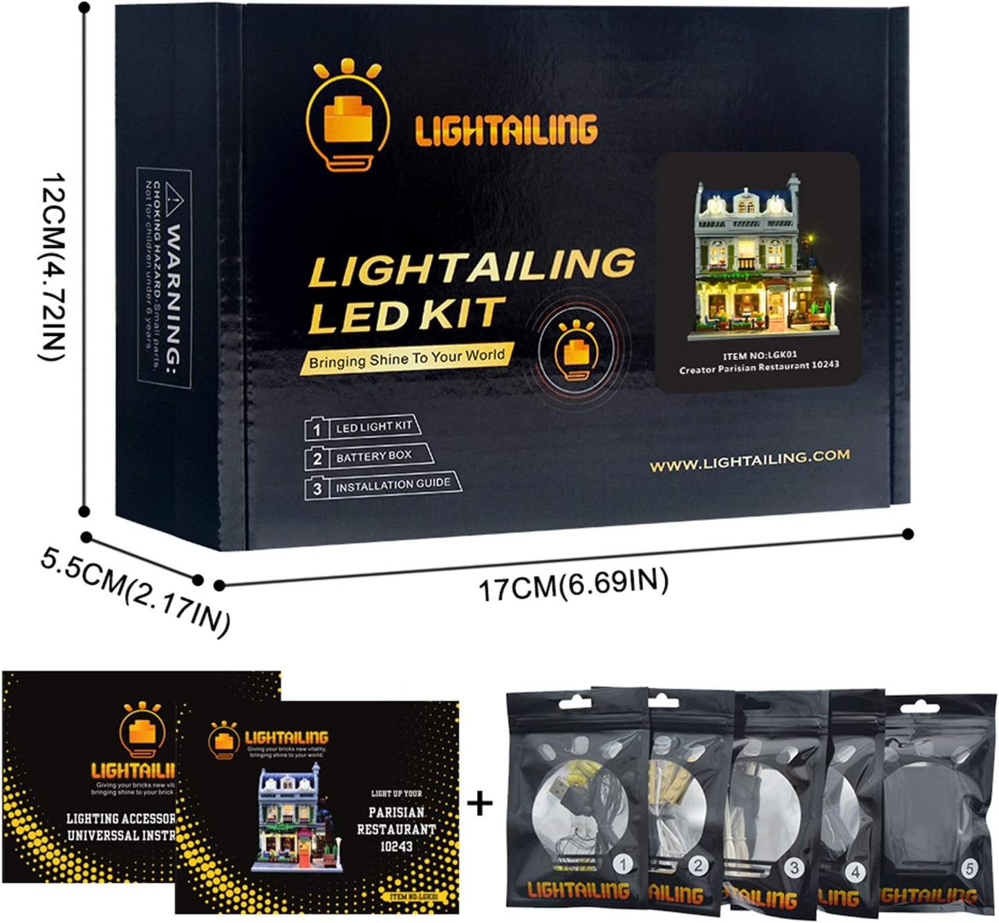 Licht-Set für das Creator Pariser Restaurant Modell 10243