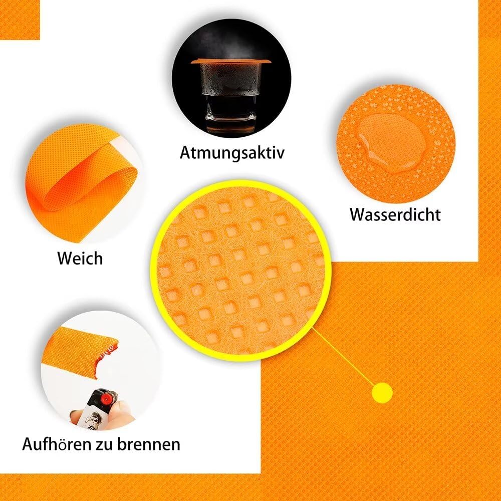 Einweg-Tischdeckenrolle, 25 m, Orange 118 x 2500 cm (Rechteckig)