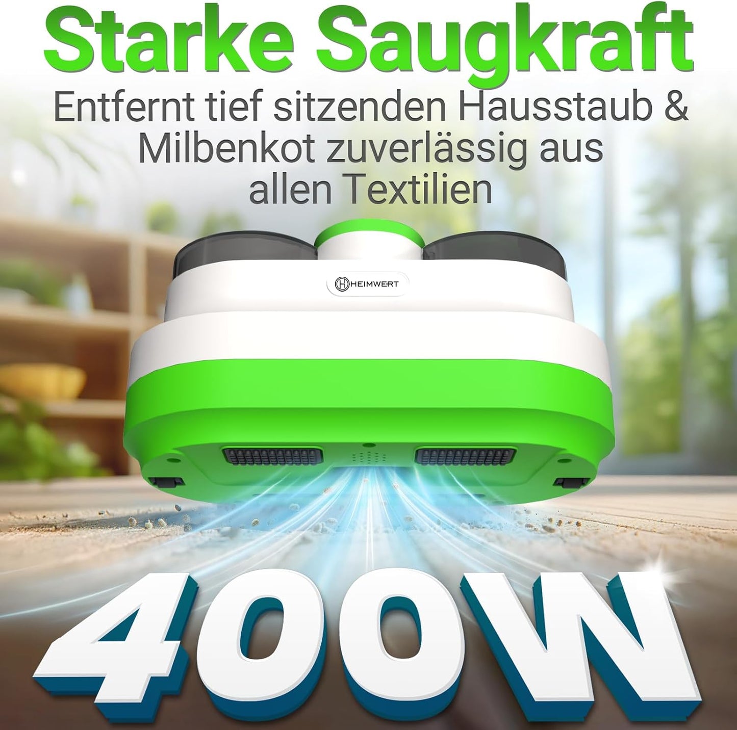 Milbensauger für Matratzen & Polster mit UV-C Licht, Gerät