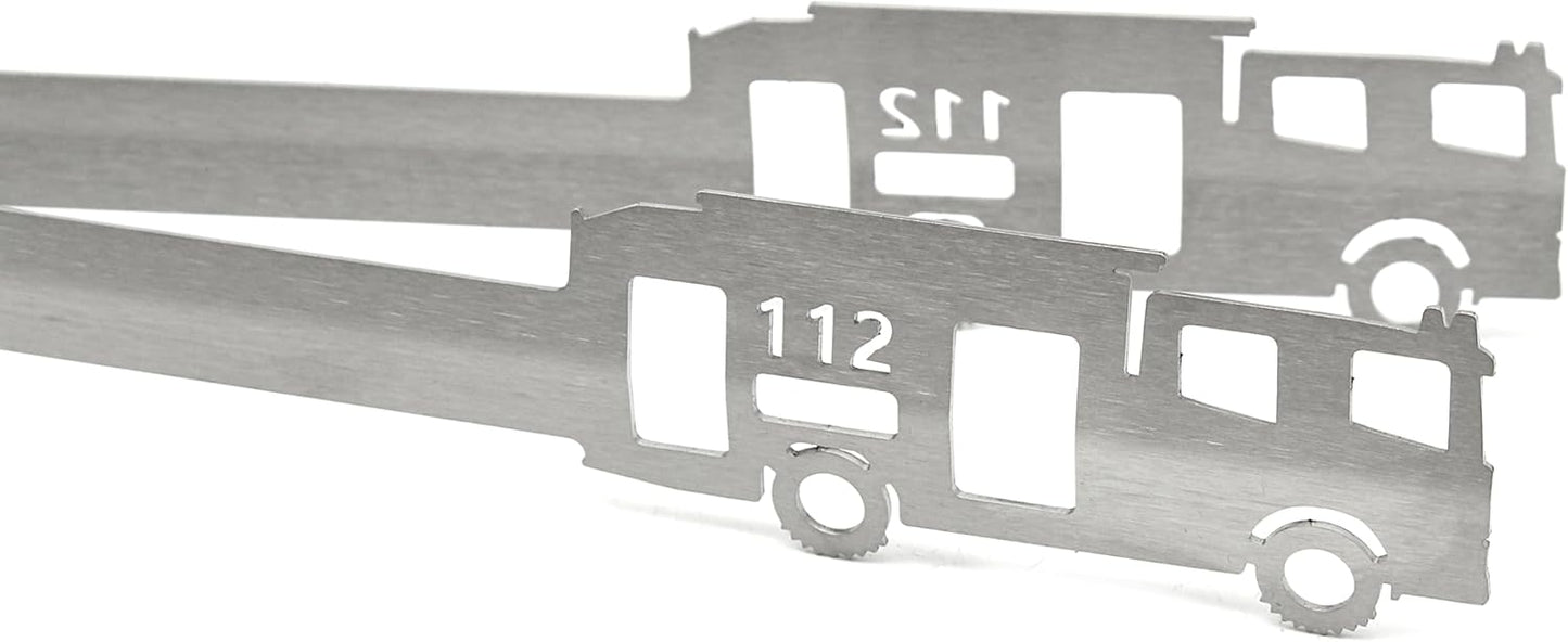 Grillzange mit Feuerwehr 112 Motiv