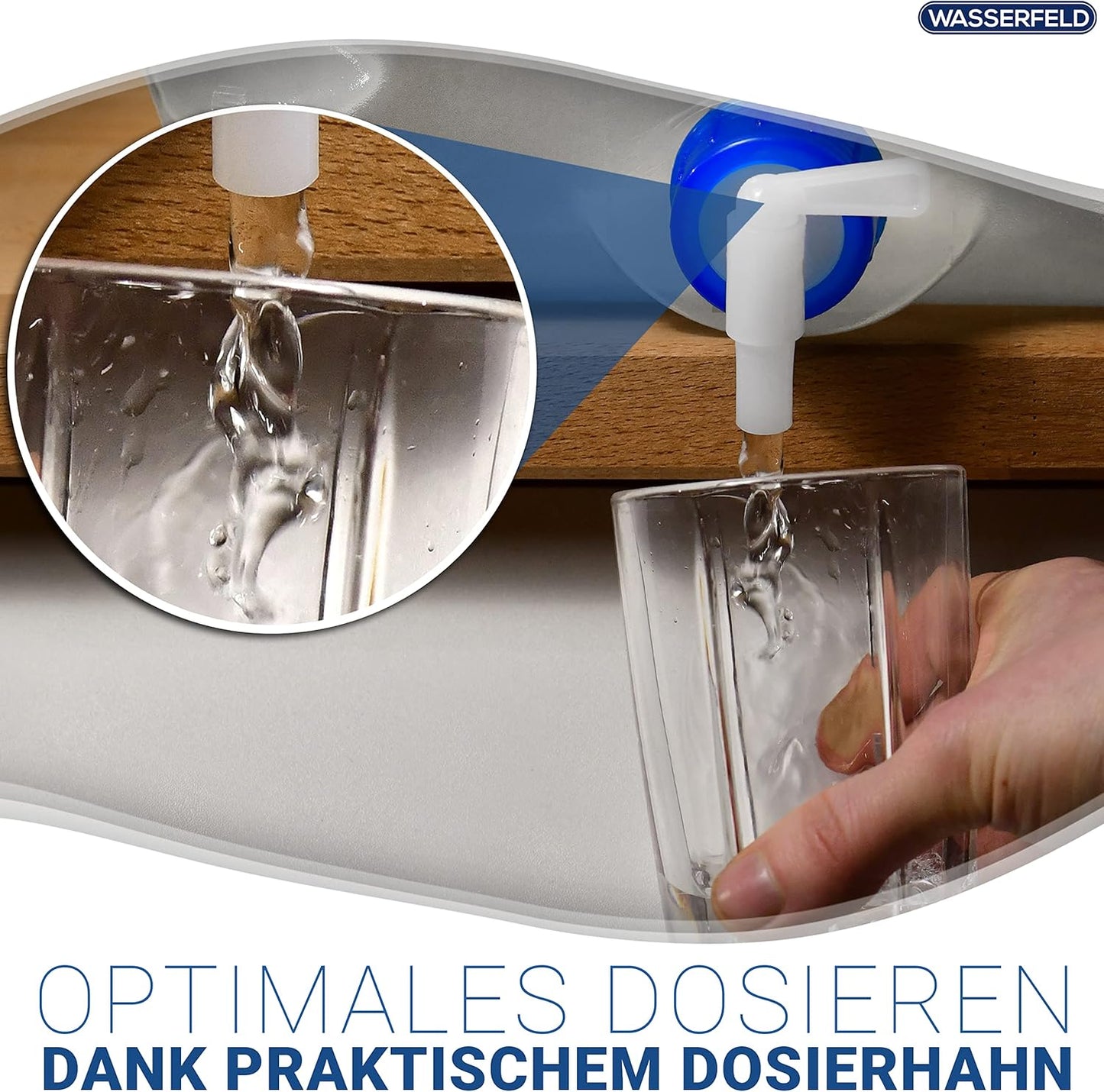 Faltbare Wasserkanister mit Dosierhahn, 2 x 20L