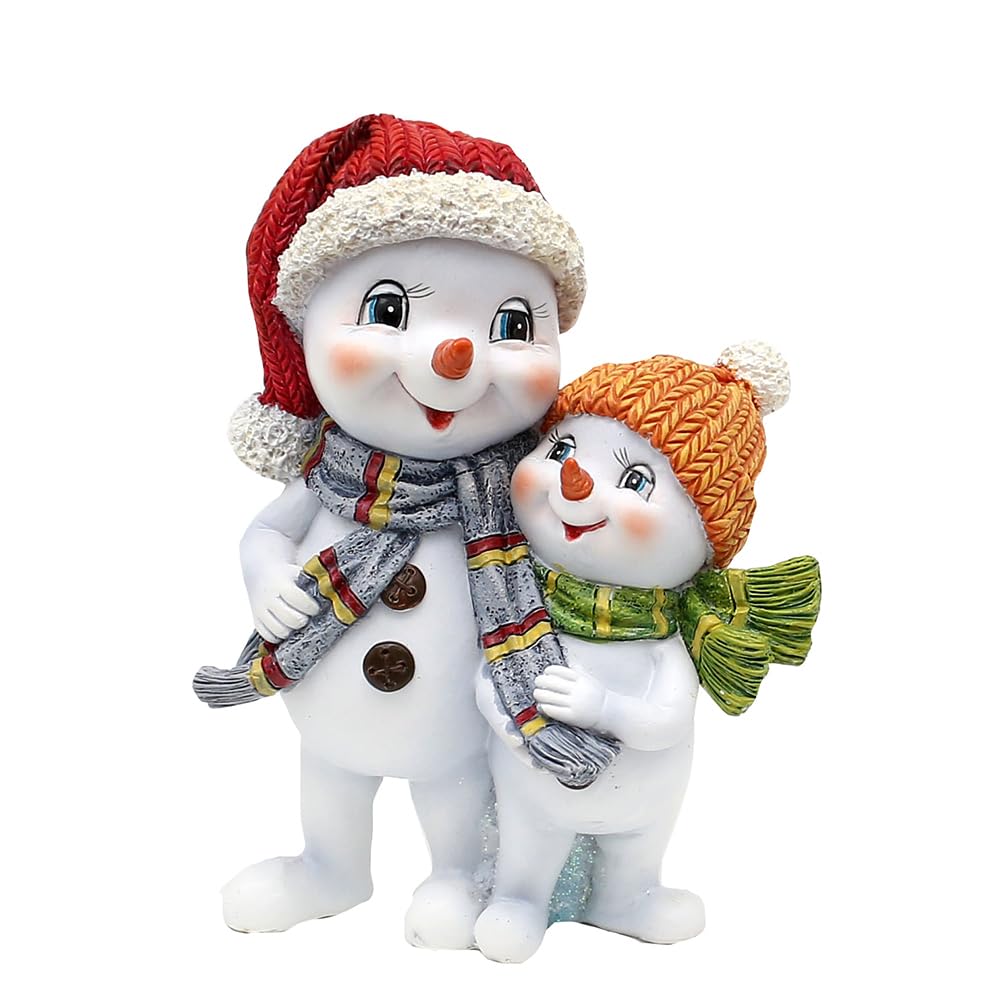 Schneekinderpaar mit Mütze und Schal, Paar
