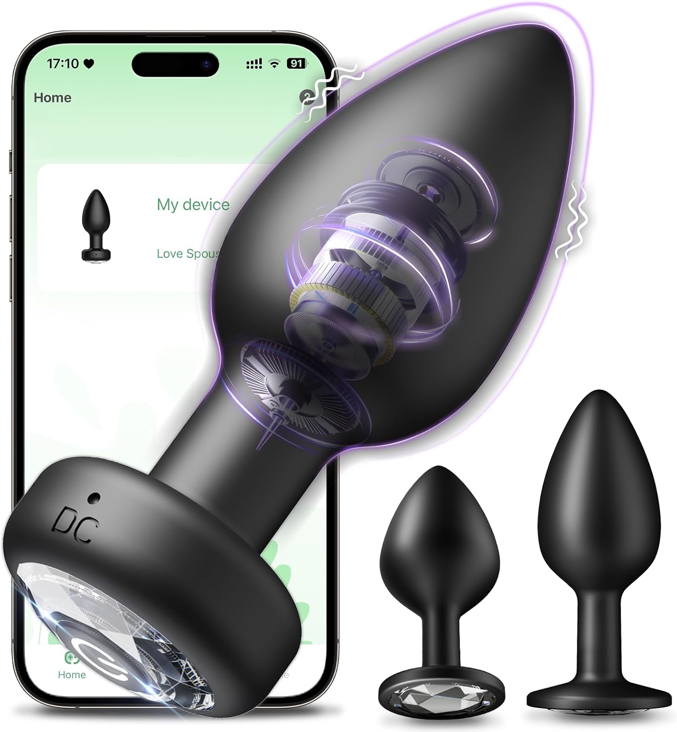 Analplug mit 10 Modi und App-Steuerung