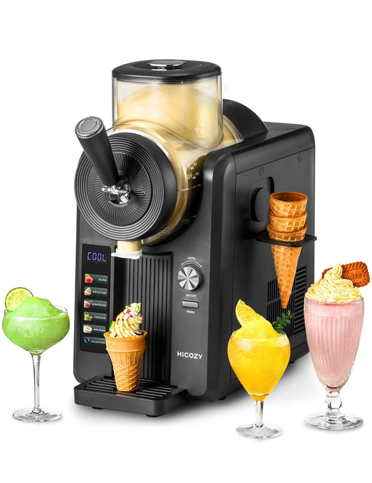 F3 Eismaschine mit 5 Modi: Slushie & Softeis, Schwarz