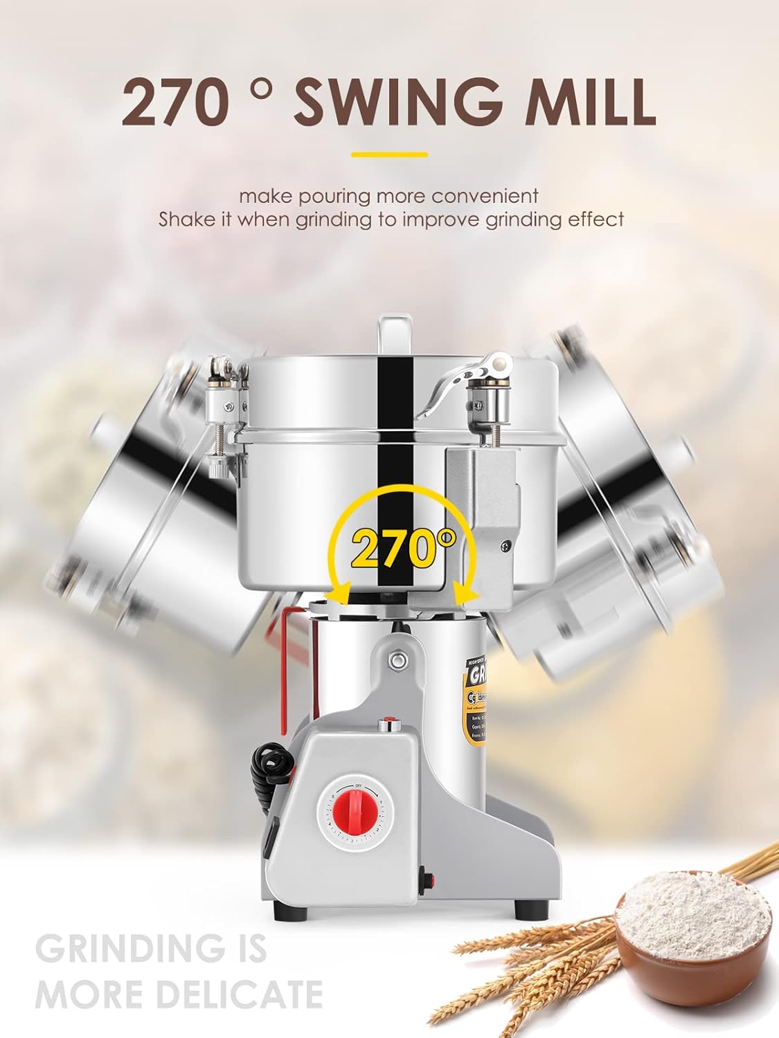 Elektrische Getreidemühle, 300g Schaukel