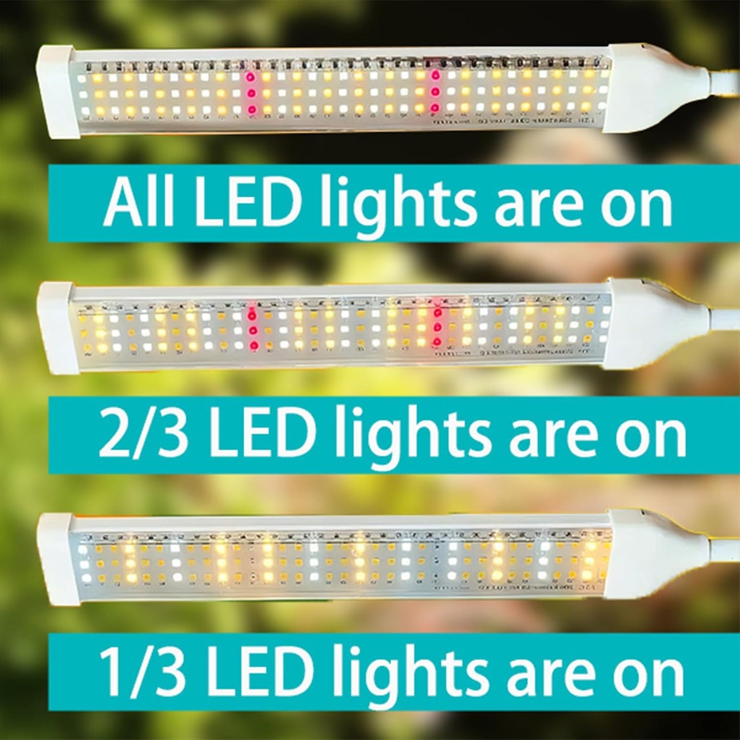 Höhenverstellbare LED Pflanzenlampe mit Ständer & Timer, 105 LEDs, 1 Köpfe