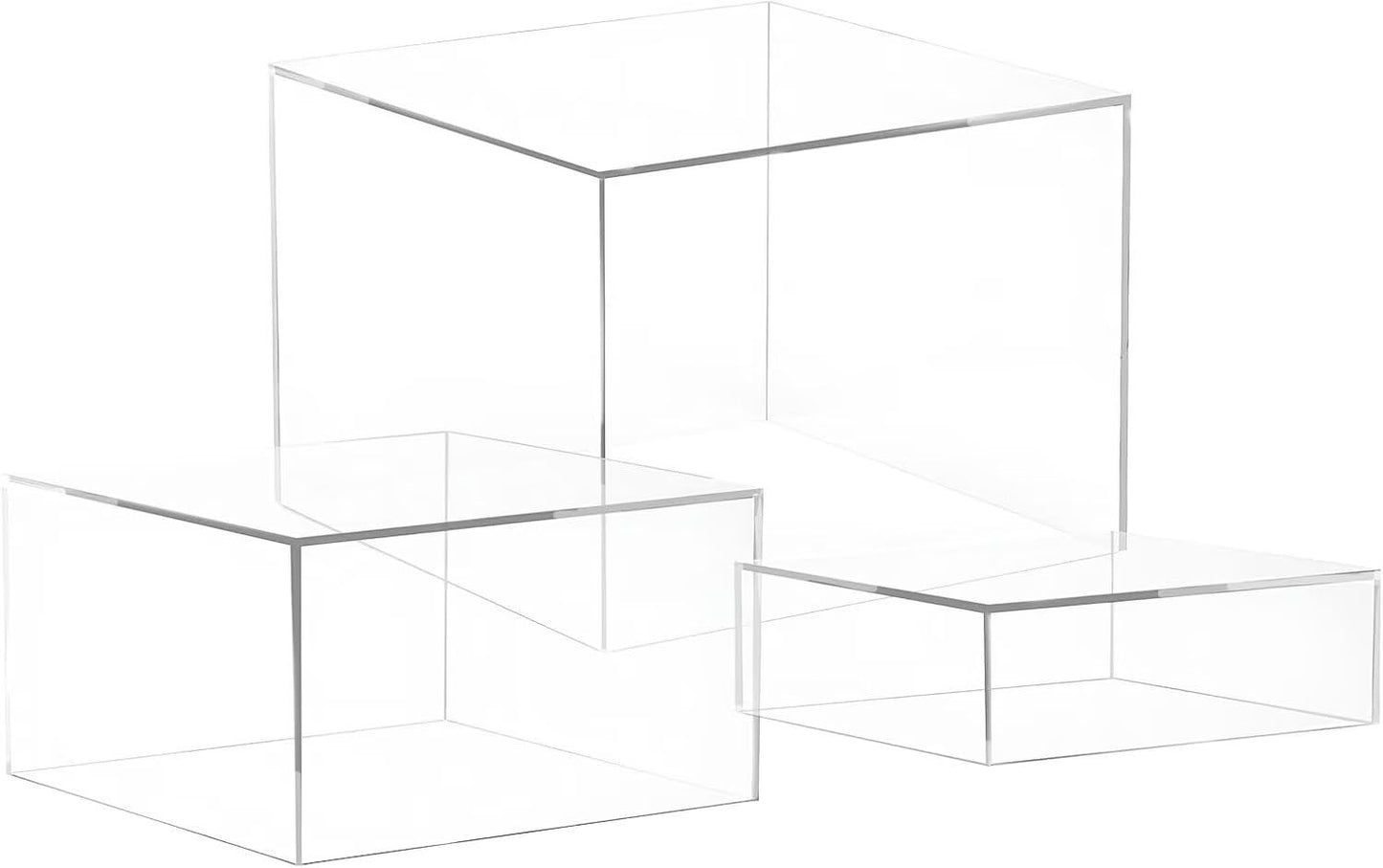 3-teiliges Buffet Präsentationsständer Set, 3 Transparent 6'' 7'' 8''