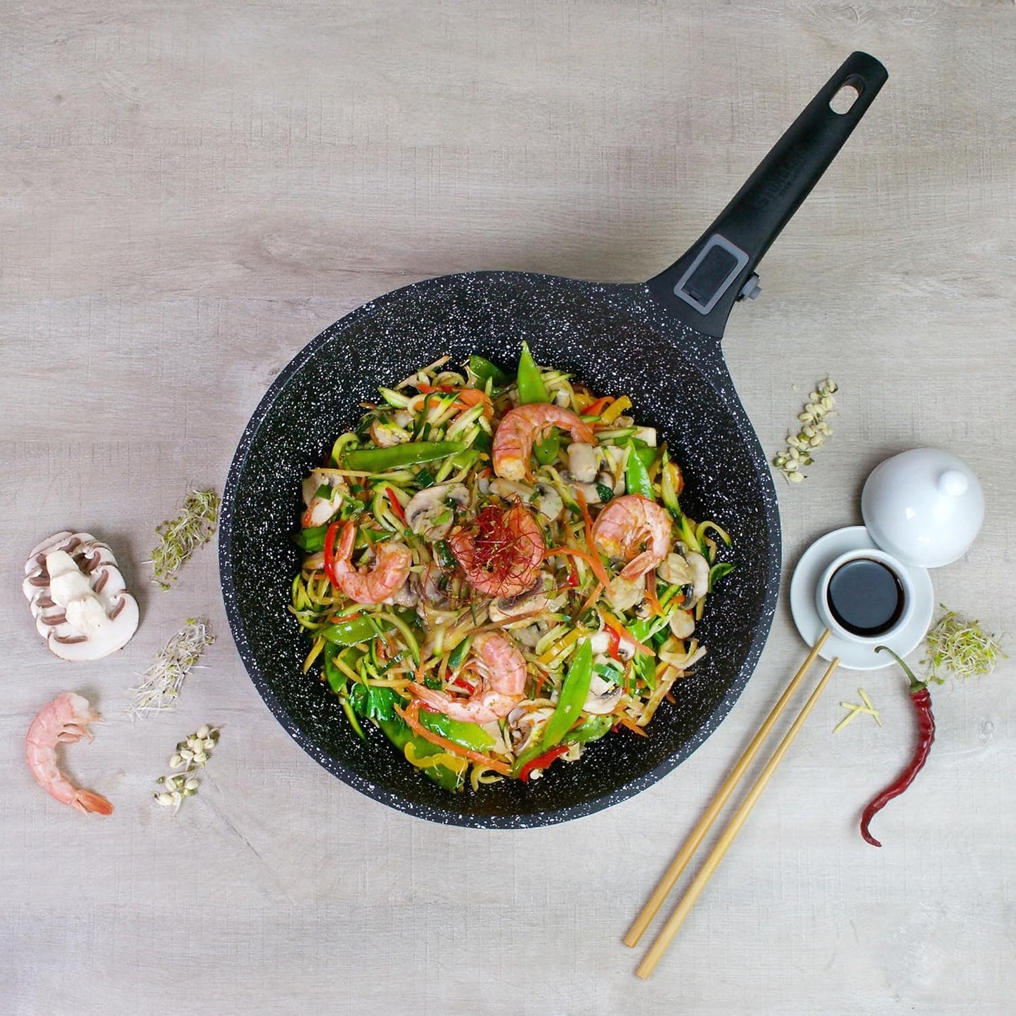 Imagination Plus Wok, Wok 30 cm Anthrazit