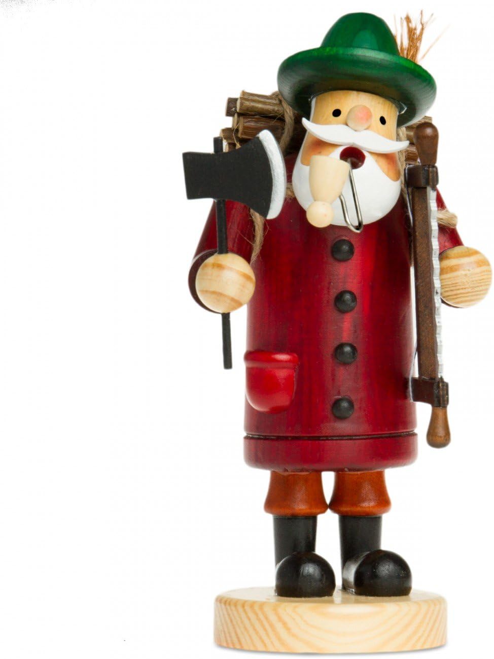 Holzfäller Räuchermännchen, Höhe ca. 19.5 cm A03 Rot - Holzfäller