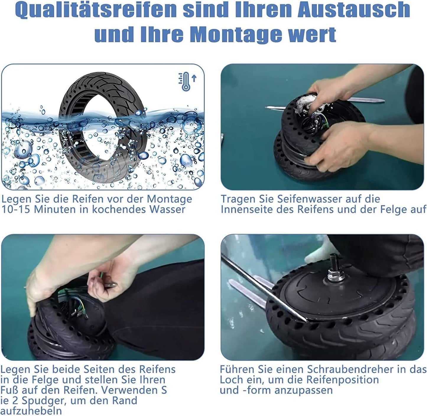 Vollgummireifen, 2 PCS