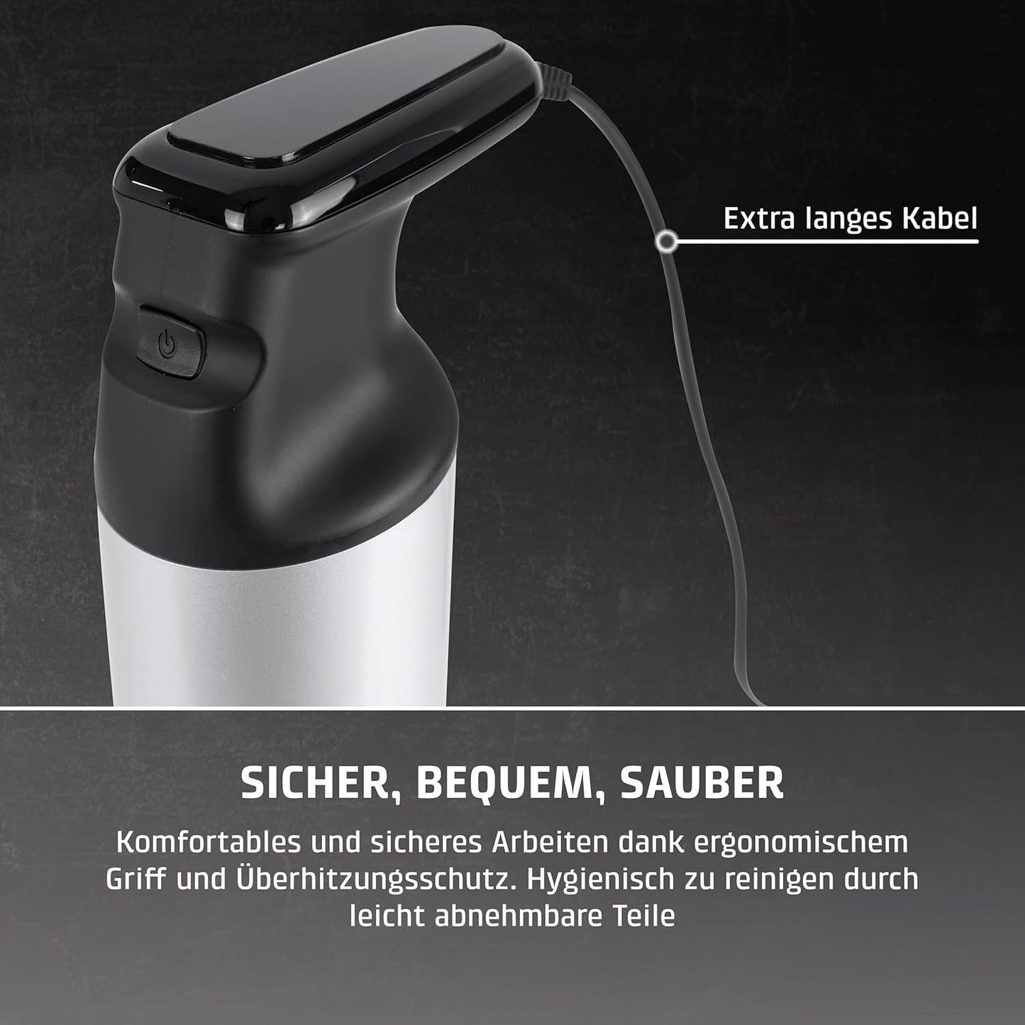 HB 2400 Pro XL Stabmixer mit Zubehör, Stablänge 29 cm 350 Watt