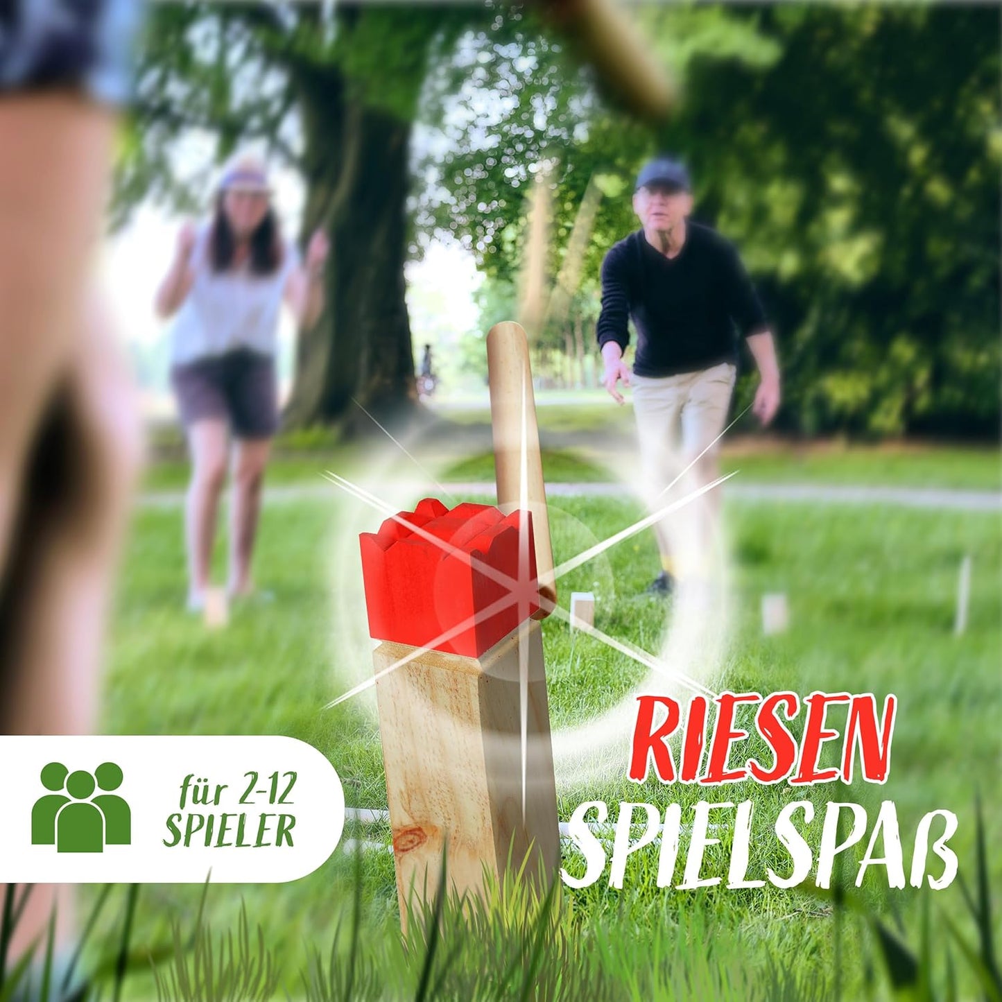 Wikinger Wurfspiel Kubb, Kubb Deluxe - 30 X 7 X7 Cm König