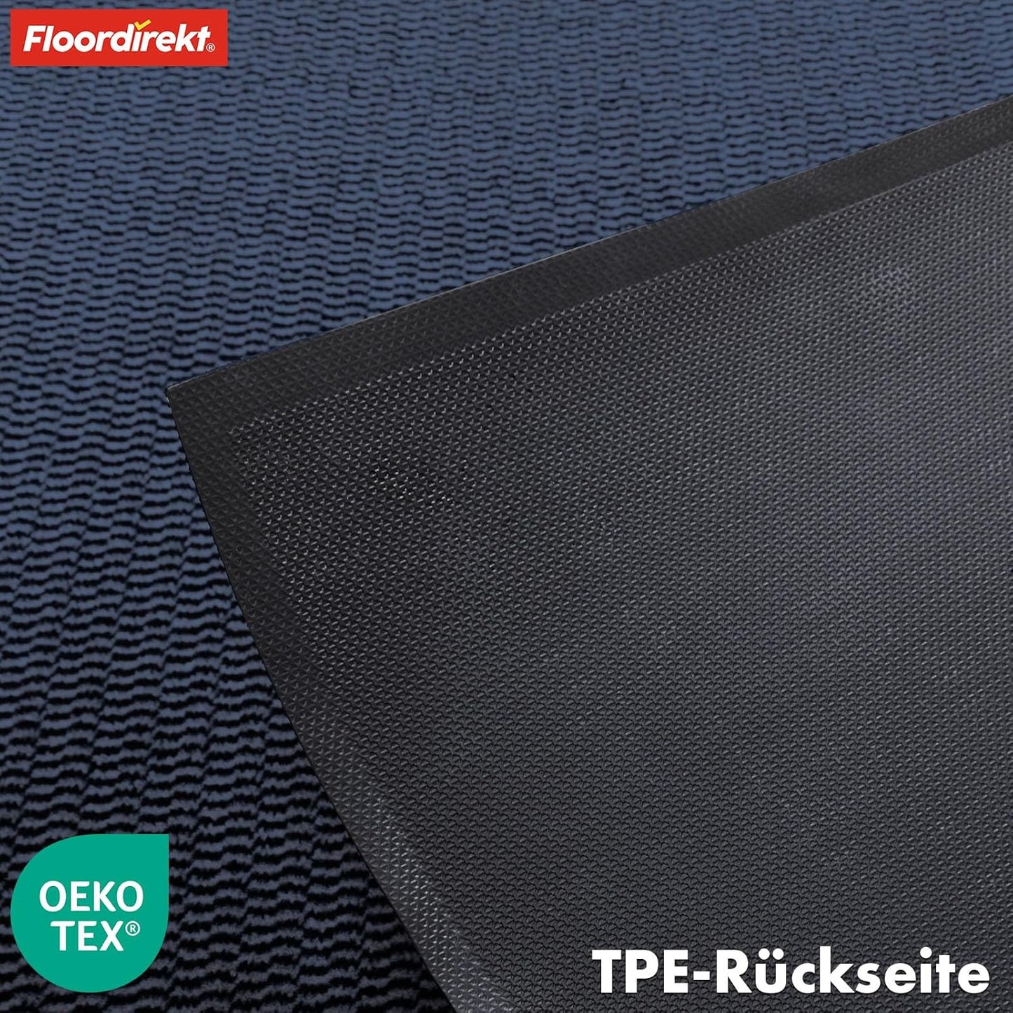 Premium Schmutzfangmatte für Innen und Aussen 80x120 cm, 80 x 120 cm Blau