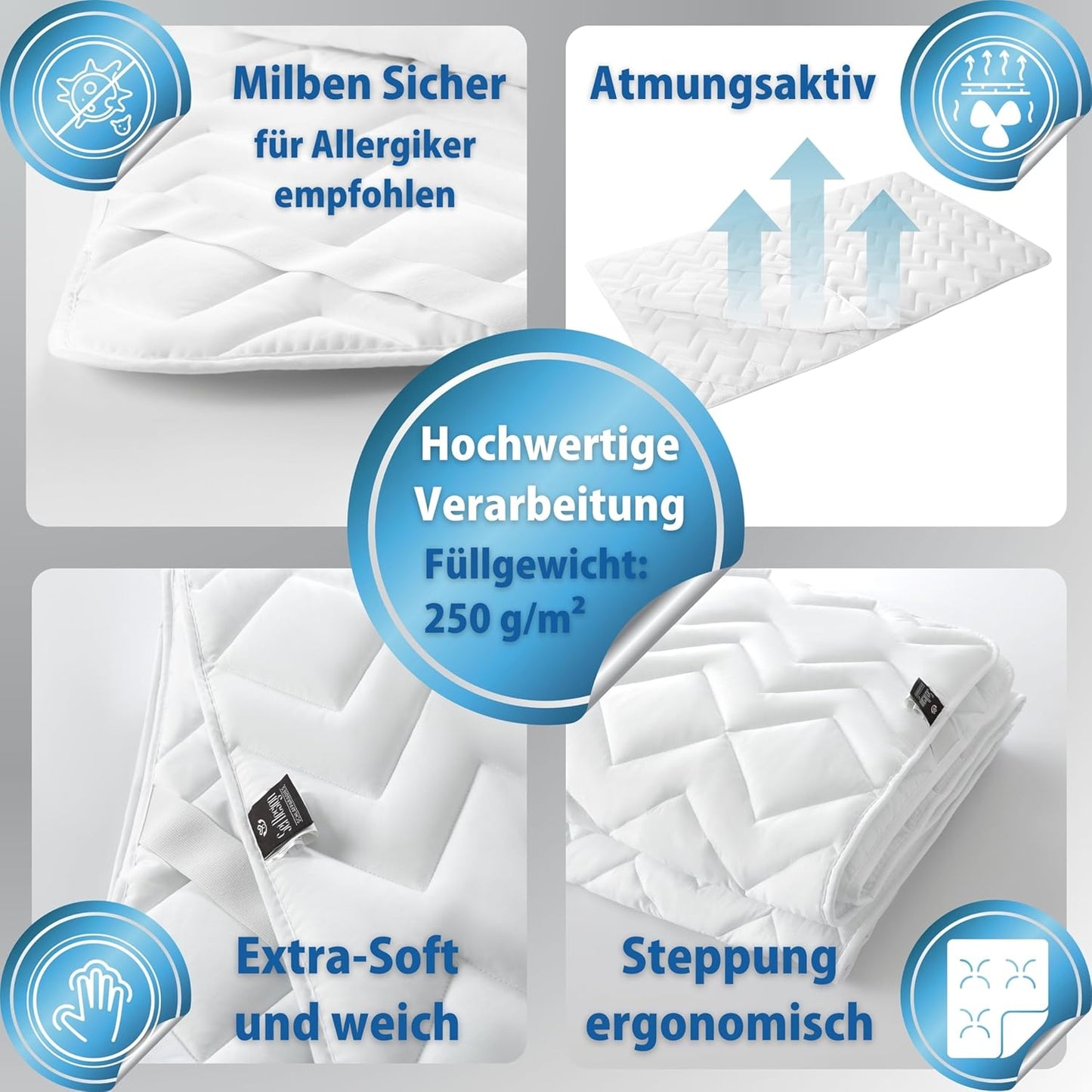 Luxus Matratzenschoner Spannbettlaken, Befestigung - Wie Spannbettlaken 180 x 200 cm