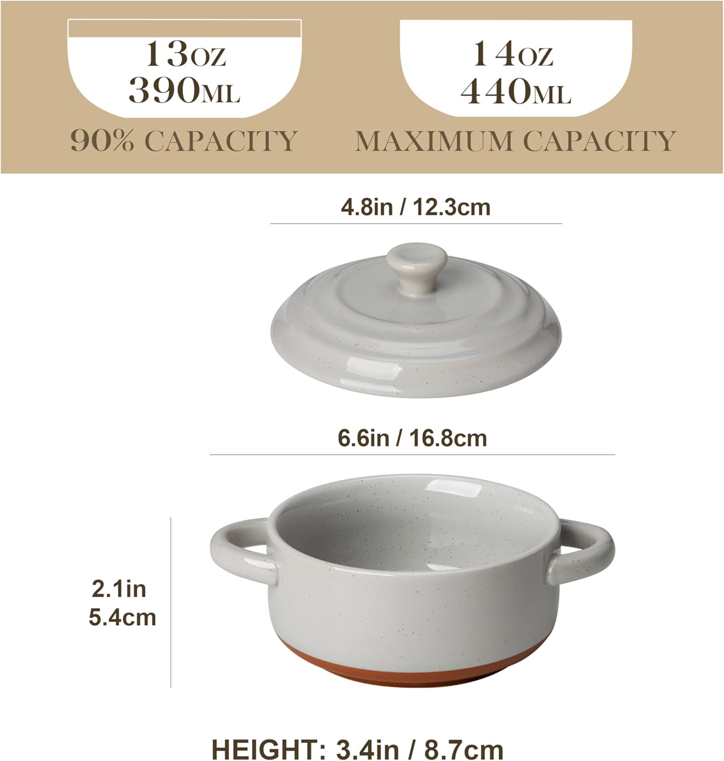 Mini Cocotte Auflaufform-Set, grau