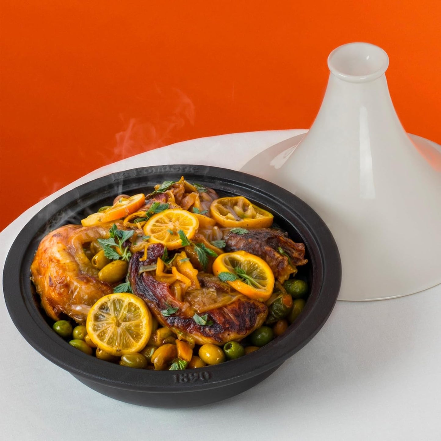 Tajine Asilah mit Deckel, Beige