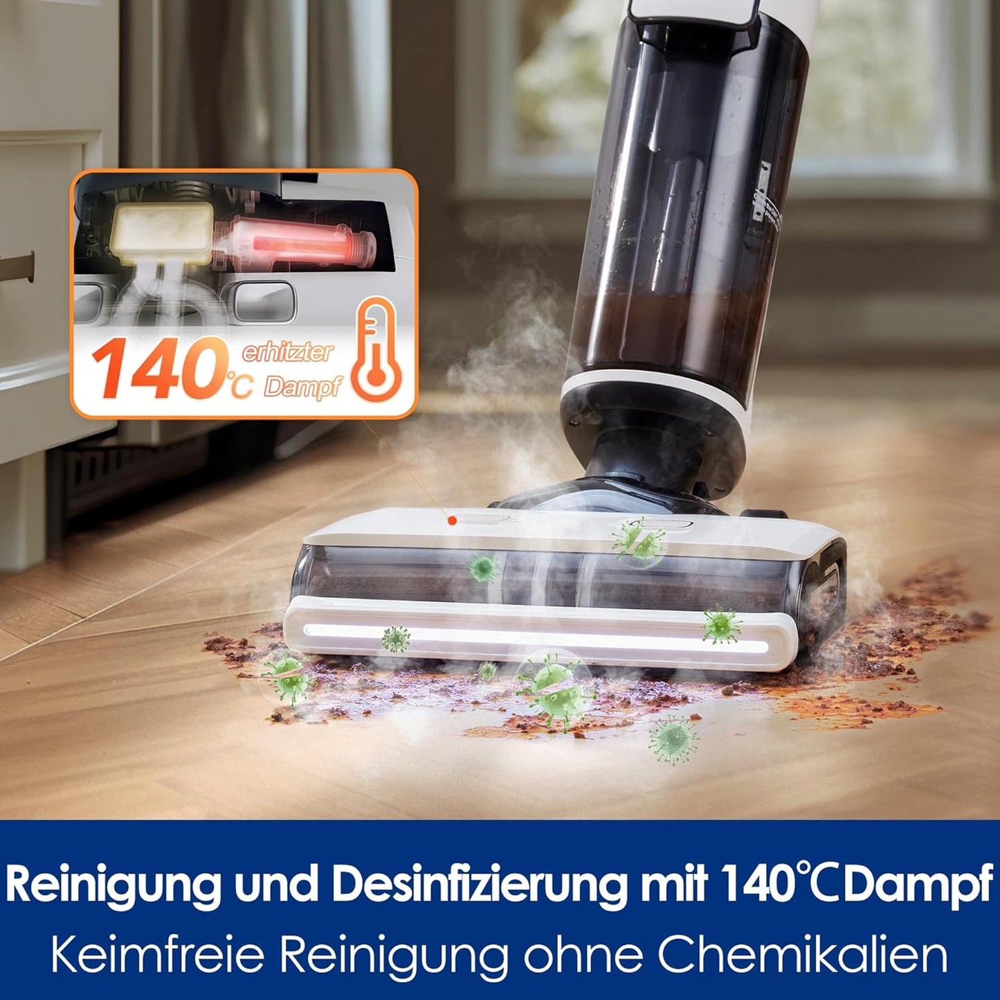 Floor ONE S7 Steam - Schnurloser Dampfreiniger, Floor One S7 Steam