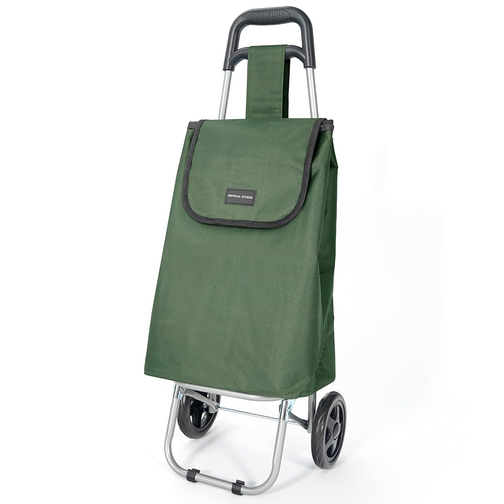 Einkaufstrolley, klappbar & leicht (35 L), Dunkelgrün
