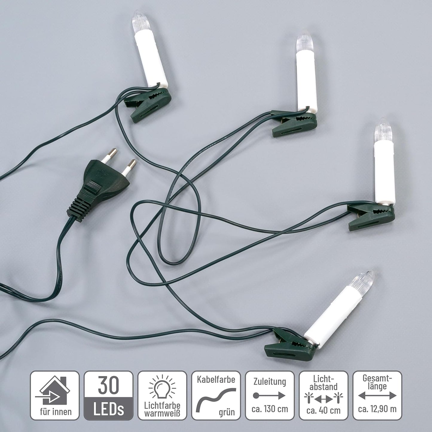 30er-LED Christbaumkerzen, 30 LED