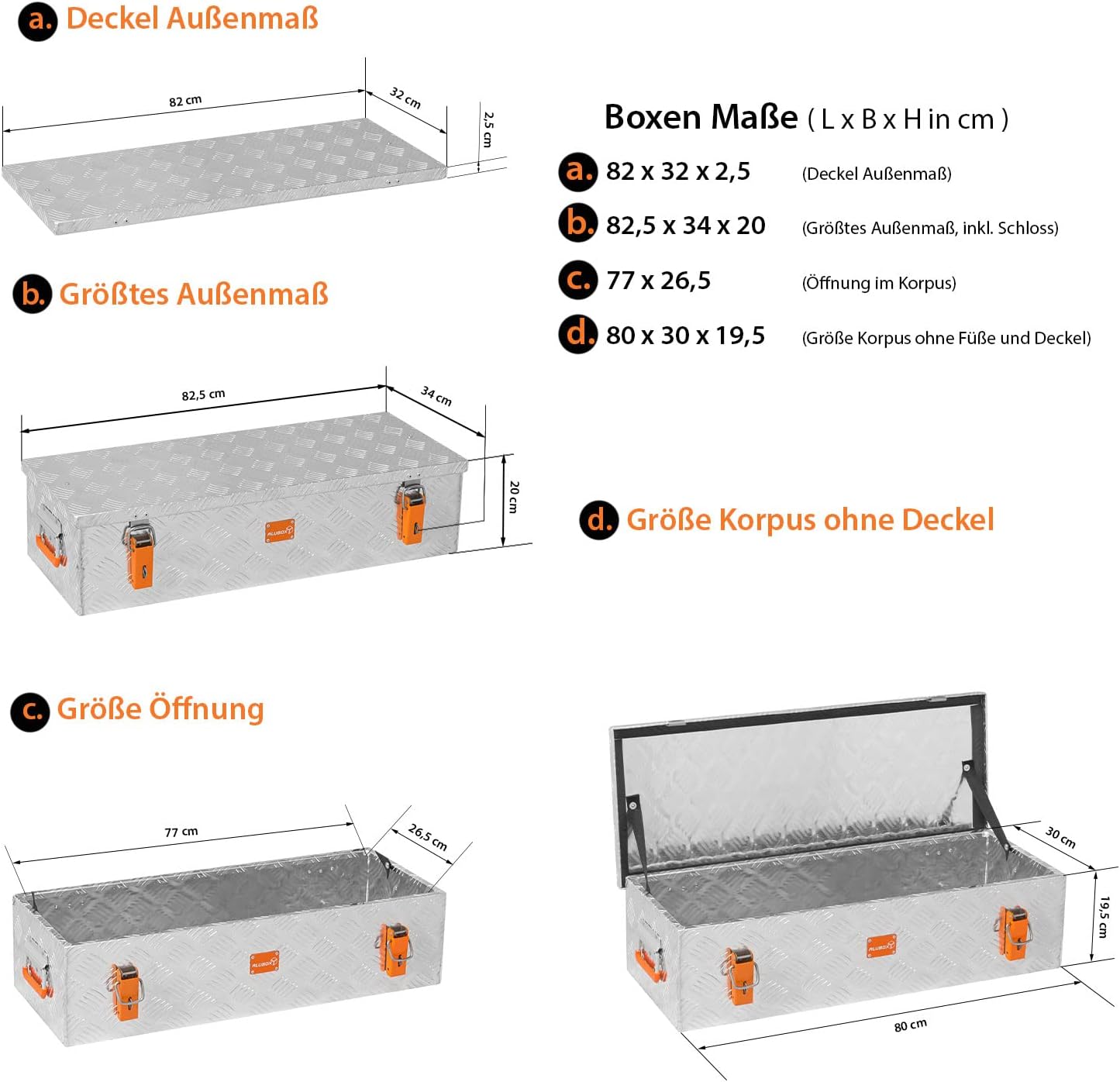 Aluminium-Werkzeugkiste ABX-RL48, 048 Liter