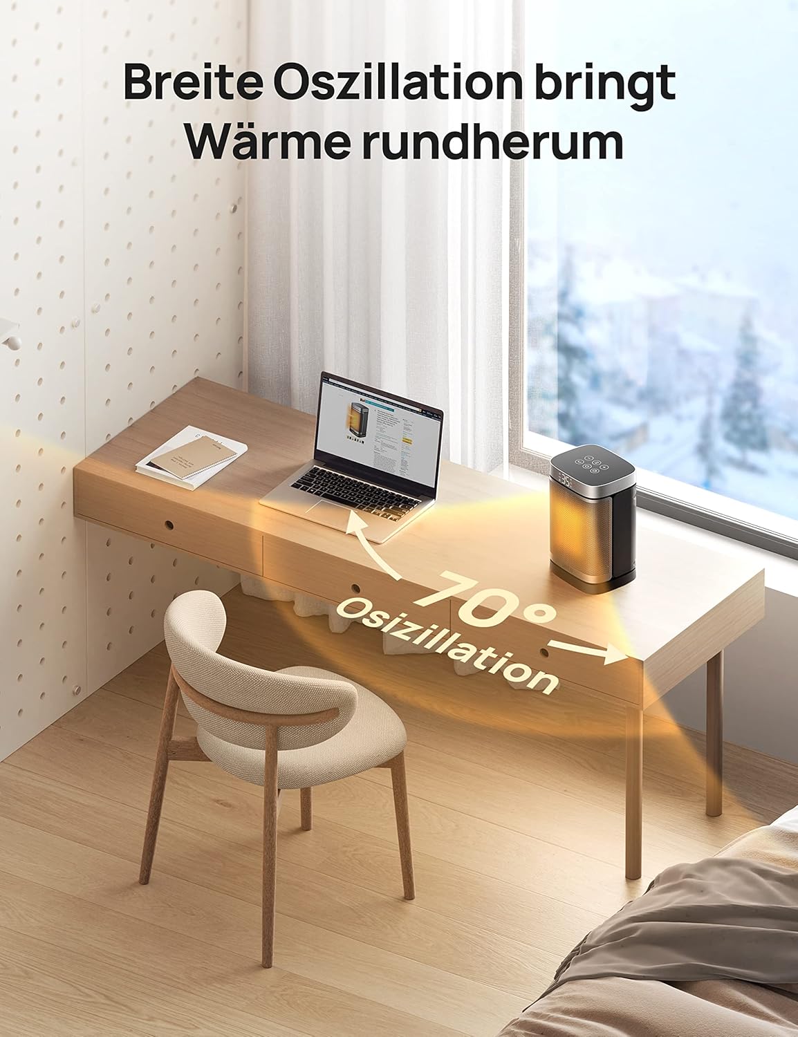Atom One Heizlüfter, Standard Silber