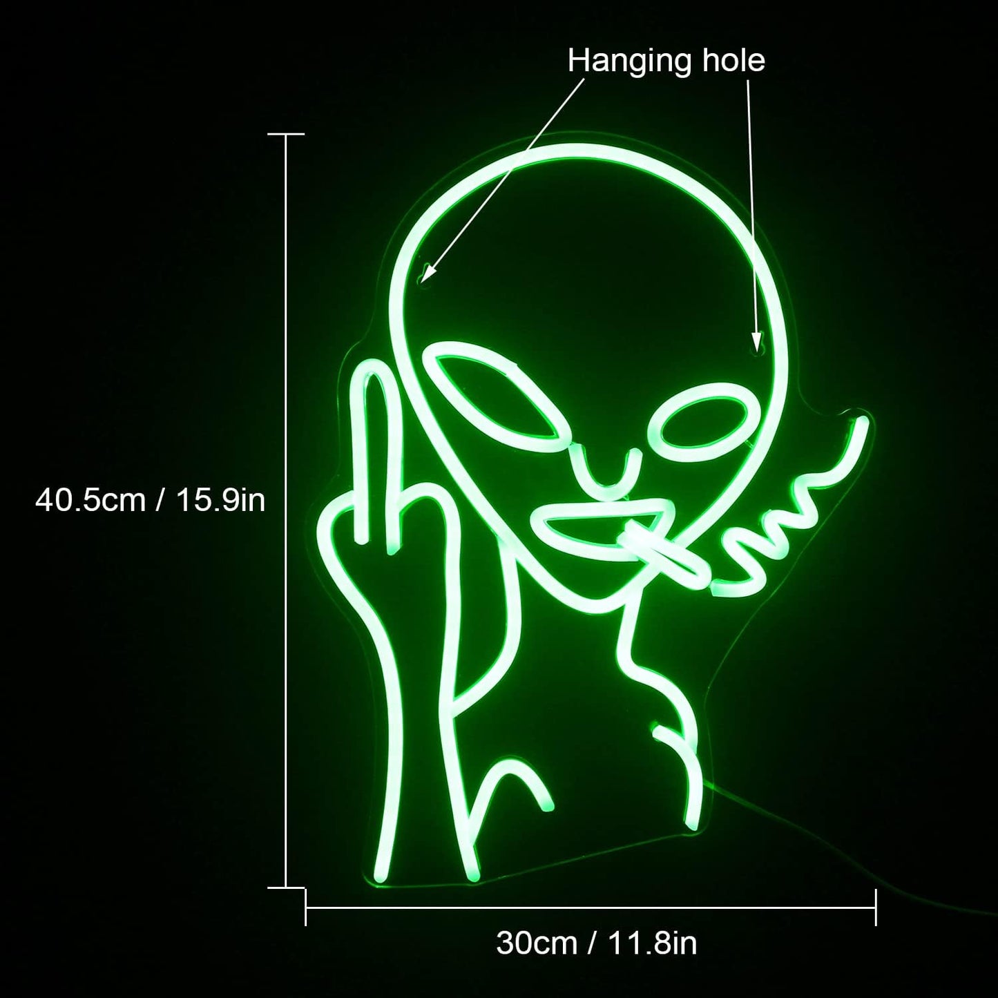 Neonlicht Green Alien, Green Alien