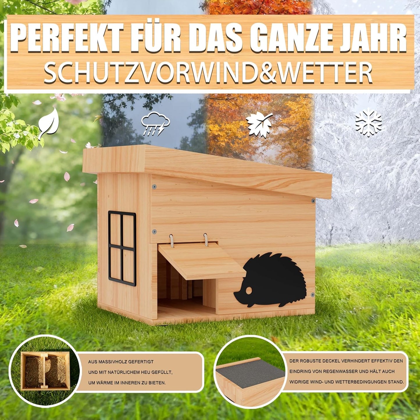 Wetterfestes Igelhaus, Buche