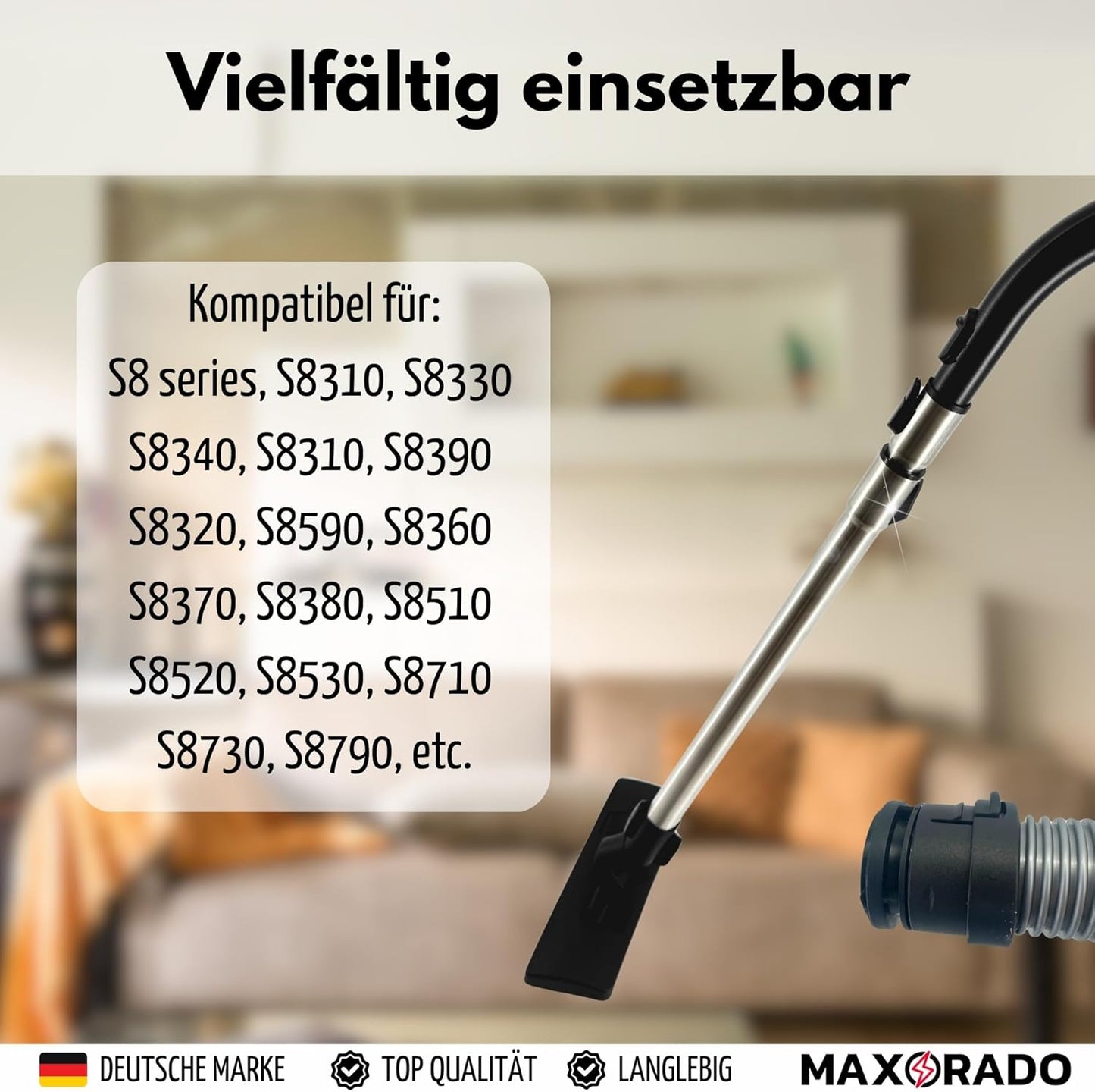 Bodendüse mit Schlauch für Miele S8 & C3 Modelle