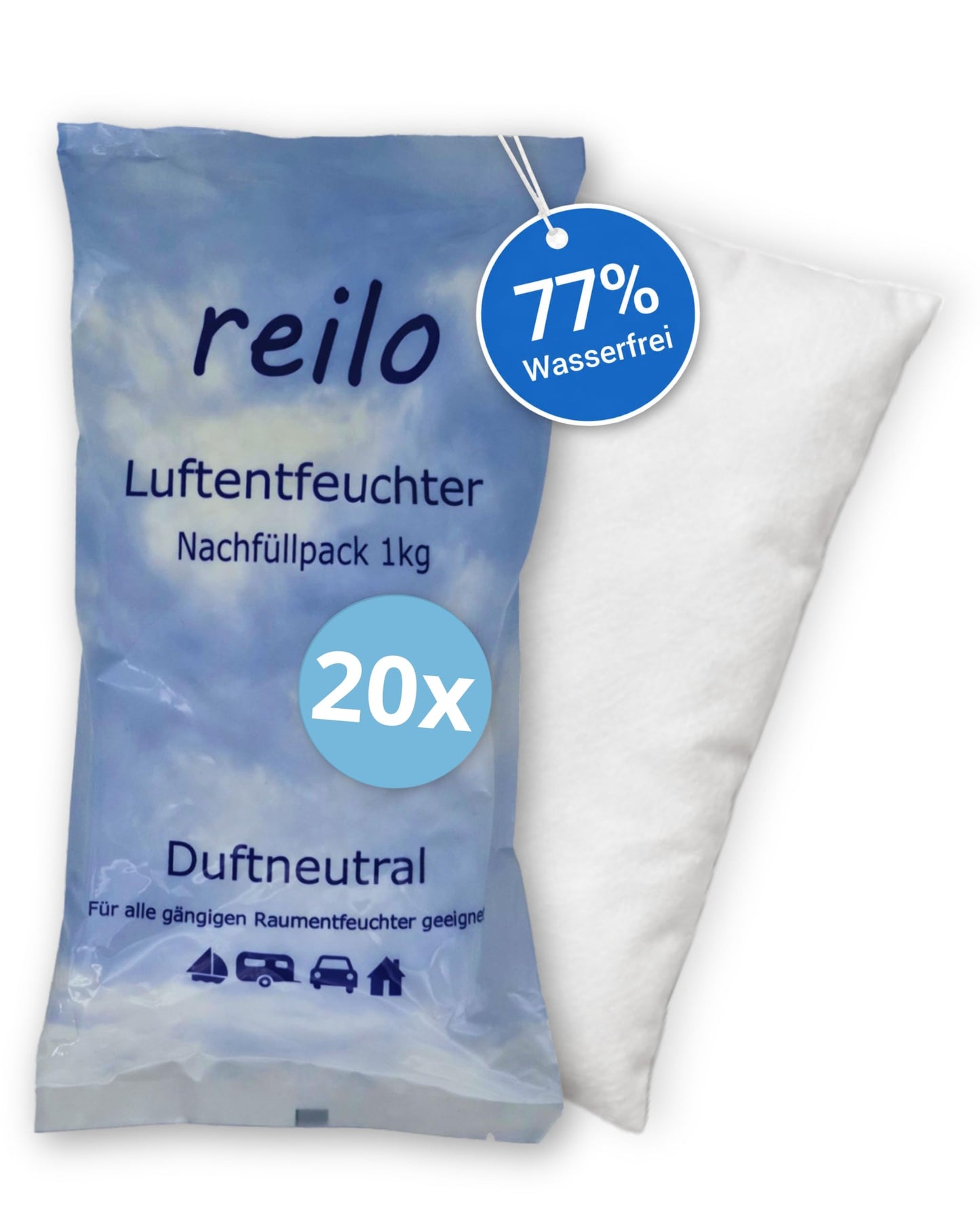 Luftentfeuchter Granulat Nachfüllpacks (20x 1kg), 20 Stück