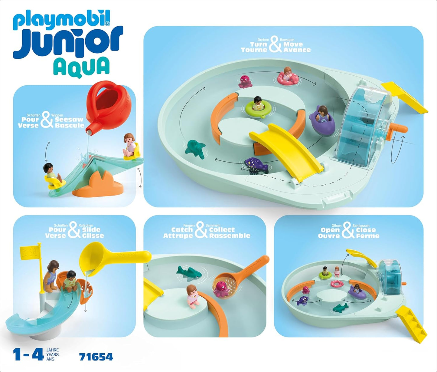 Wasserbahn mit Wasserspielplatz, Aqua Wasserbahn mit Wasserspielplatz