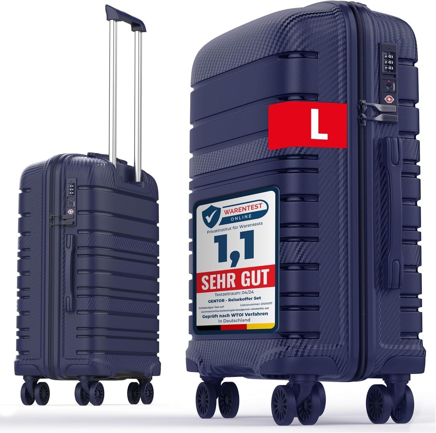 Hartschalen-Reisekoffer, L Navy Blau