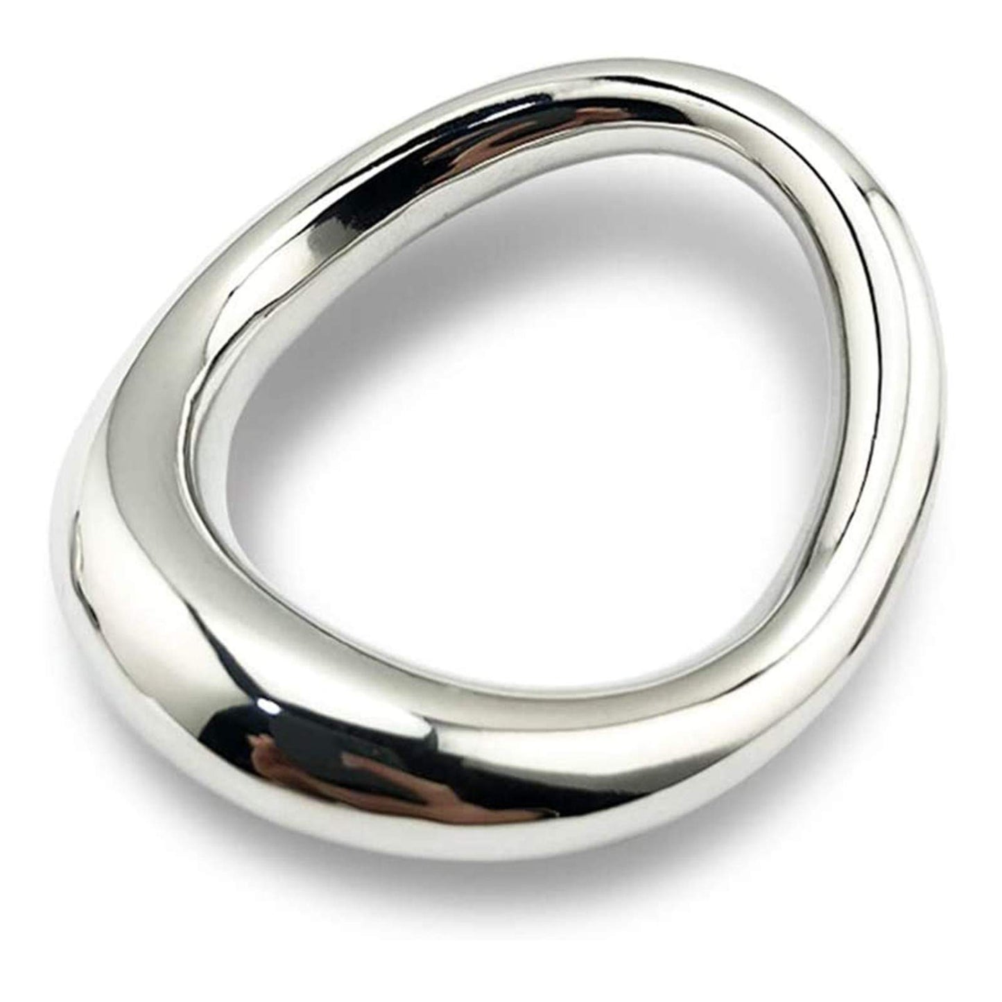 Gebogener Cockring aus Edelstahl für Männer, 38x45mm