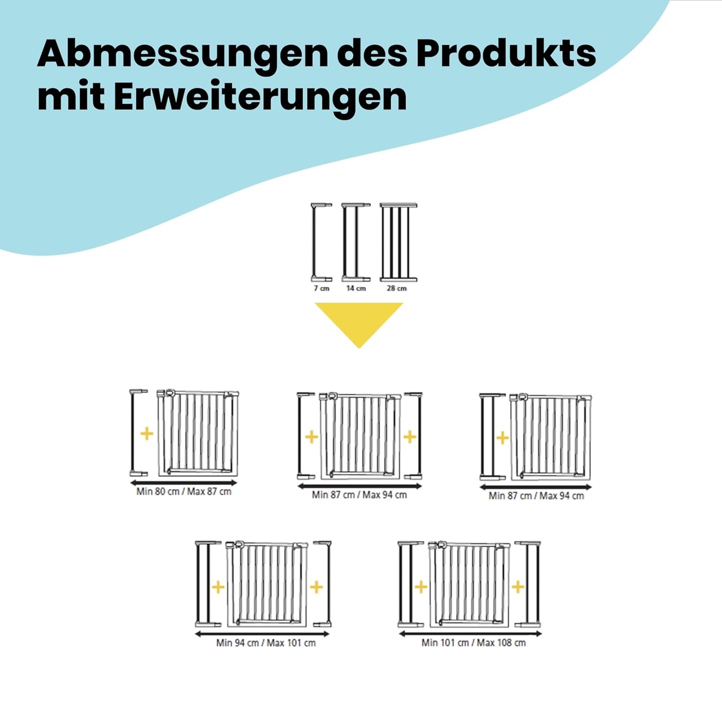 Treppenschutzgitter Easy Close (73-108 cm), Holz-effekt Easy Close Wood