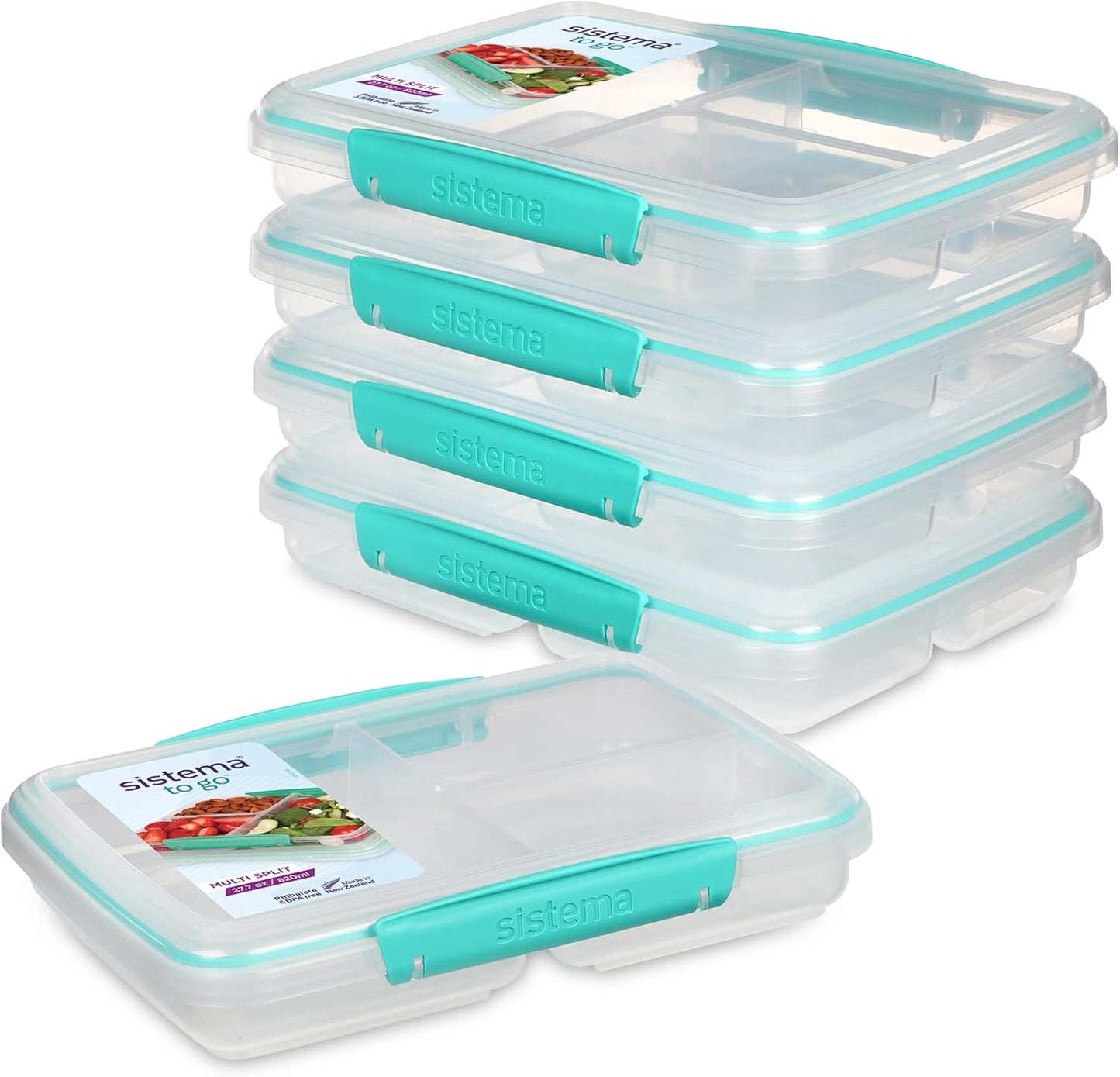 5-teiliges Brotdosen Set, 5 x 820 ml