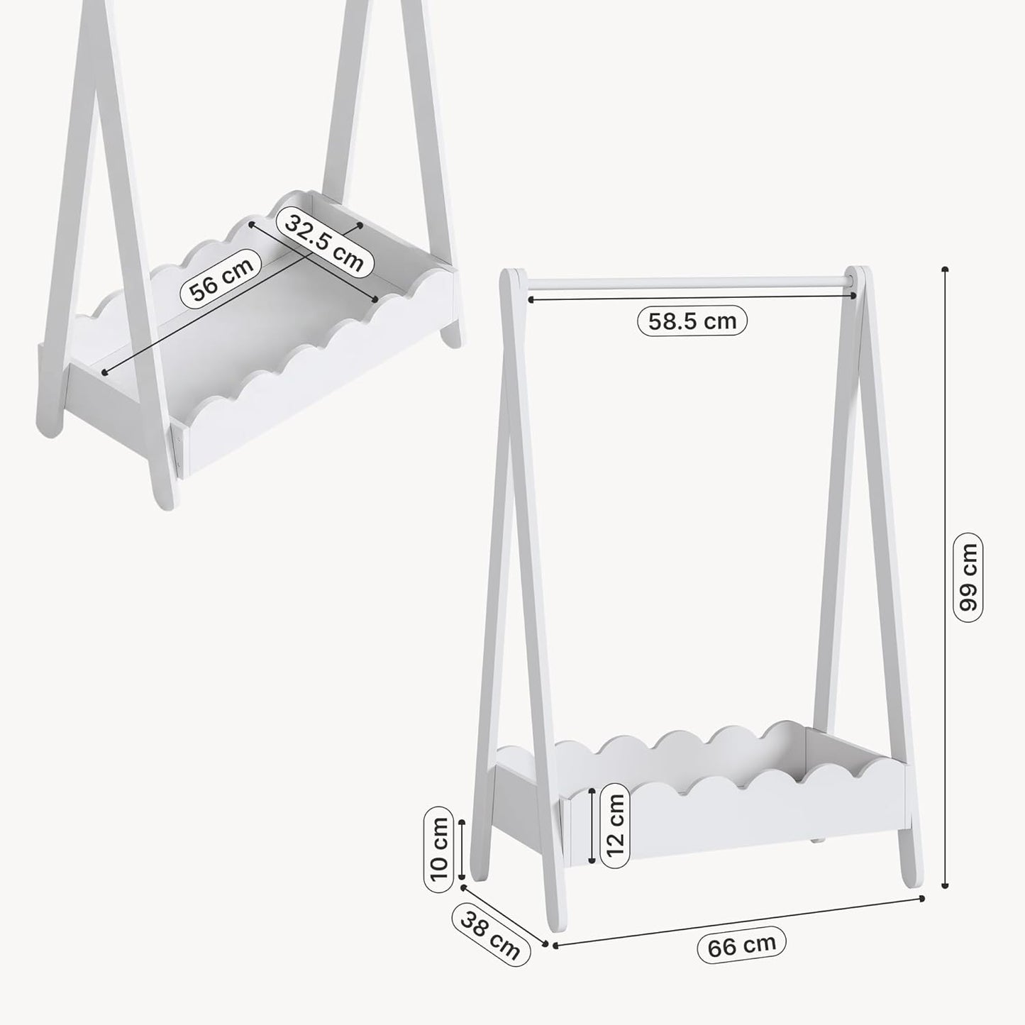 Kindergarderobe Vestness, Weiss