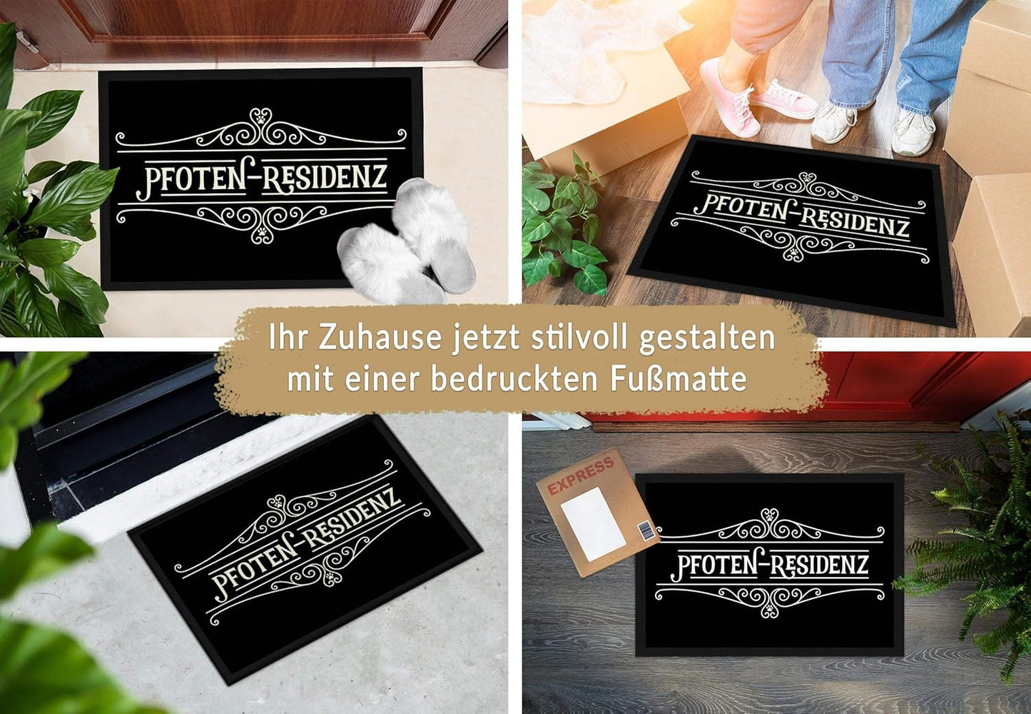 Fussmatte Pfoten Residenz, 60 x 40 cm