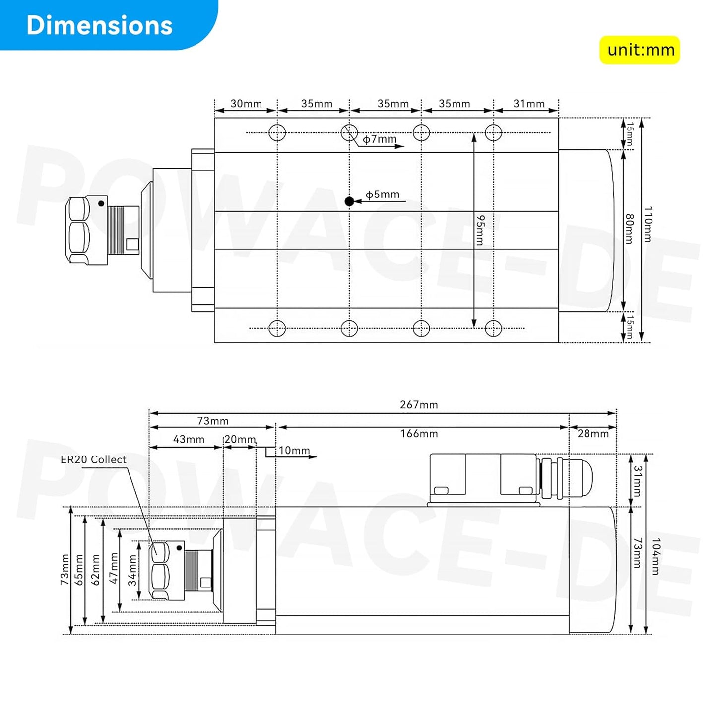 CNC Spindelmotor Luftkühlung