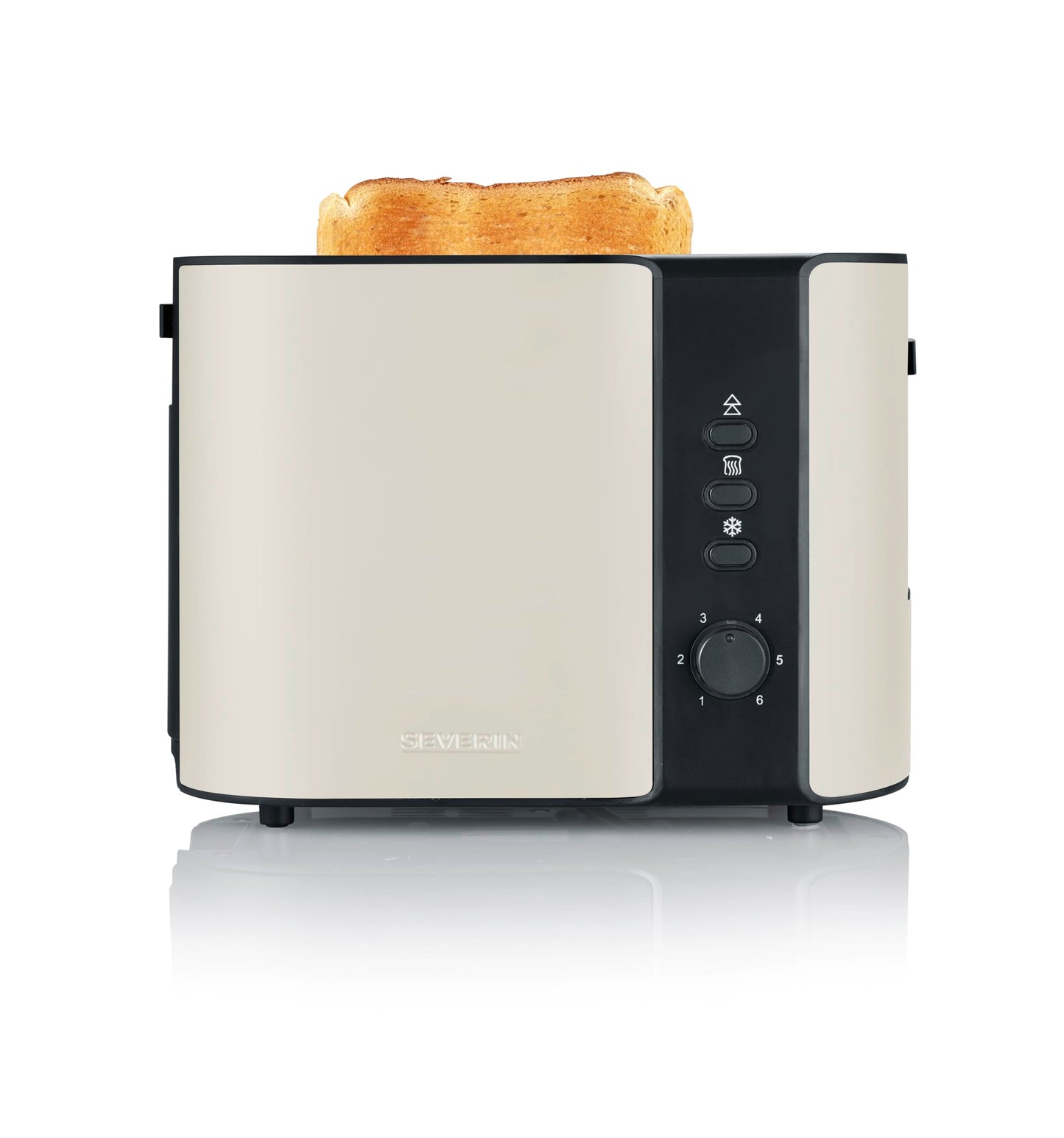 Toaster mit Brötchenaufsatz, Beige