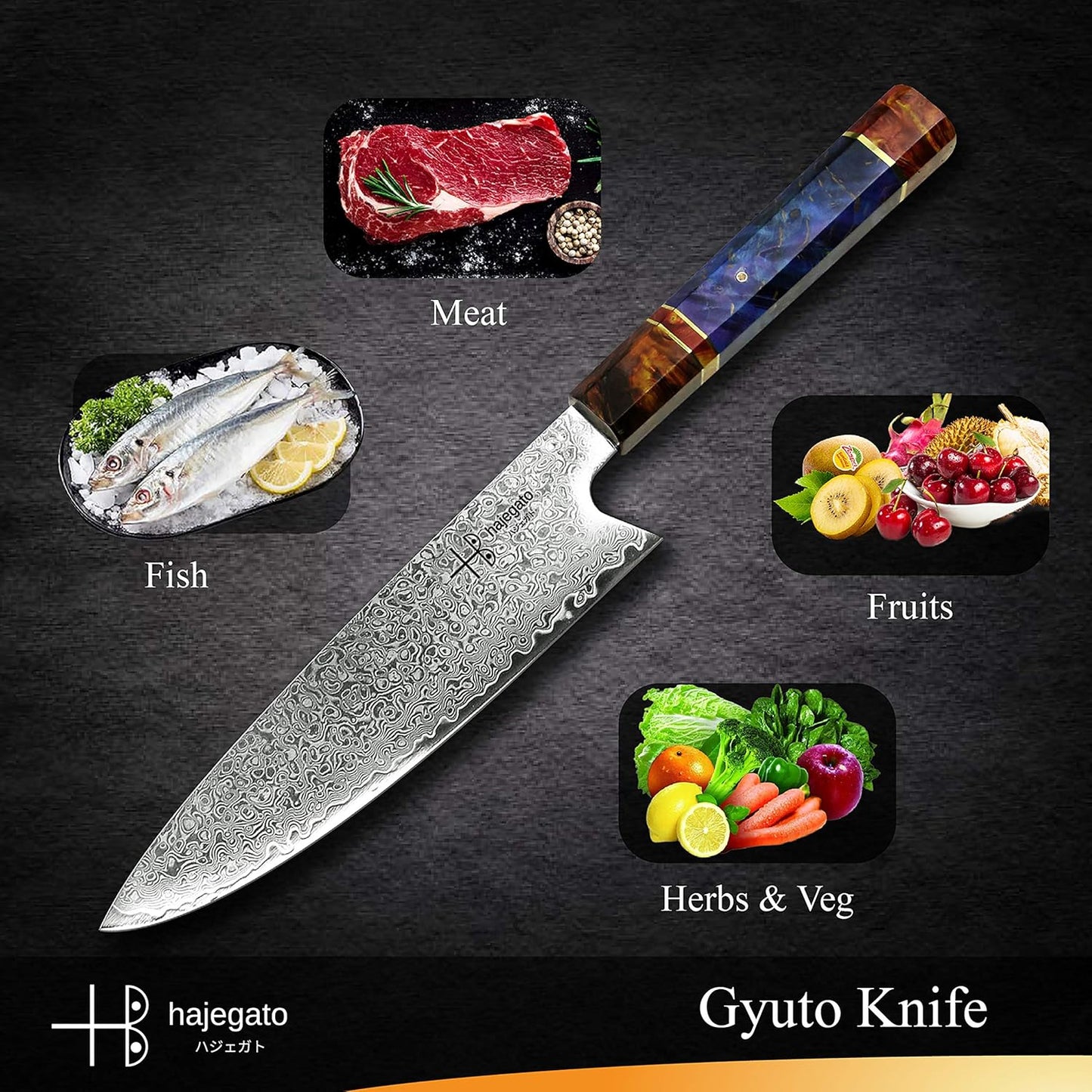 Gyuto Küchenmesser, Gyuto Messer - 8"